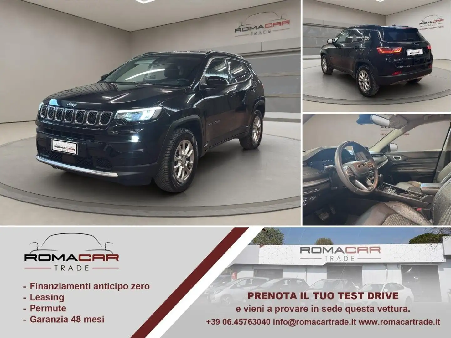 Jeep Compass 1.3 Turbo T4 190 CV PHEV AT6 4xe Limited Nero - 1