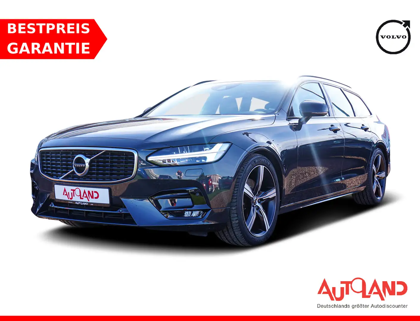 Volvo V90 V 90 D5 AWD R Design AWD Navi Head-Up Keyless-Go Schwarz - 1