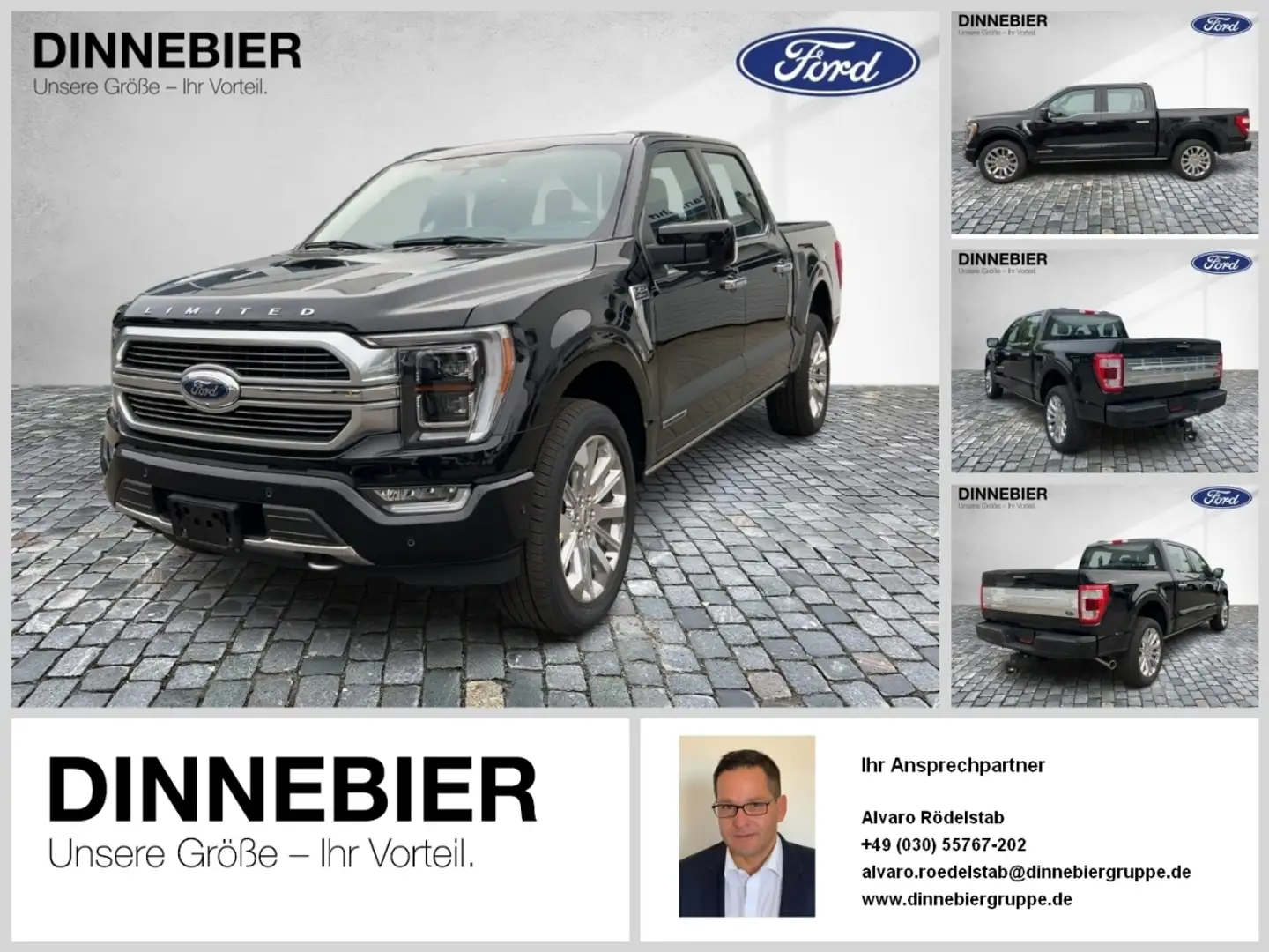 Ford F 150 F-150 LIMITED*4X4*SUPERCREW*LEDER*PANORAMA Noir - 1