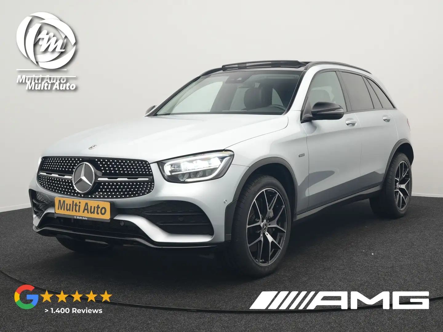 Mercedes-Benz GLC 300 300e 4MATIC AMG Plug In Hybrid 320pk Dealer O.H PH Argent - 1