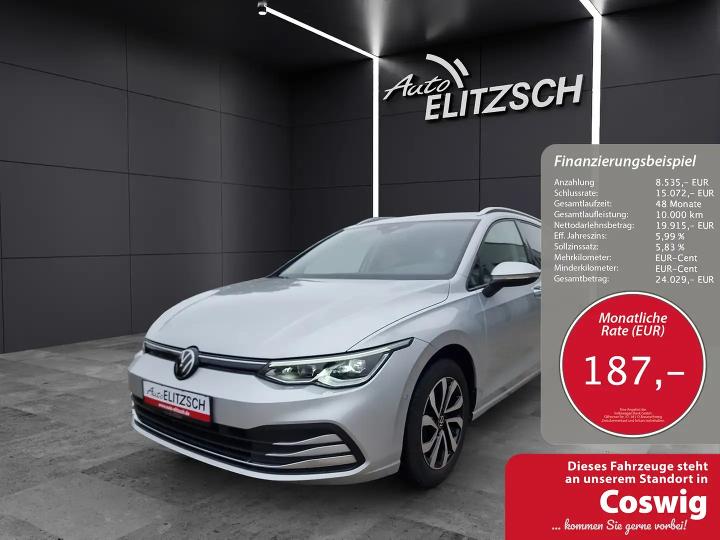 Volkswagen Golf VIII Variant TDI Active DSG LEDplus AHK Navi AI... Silber - 1