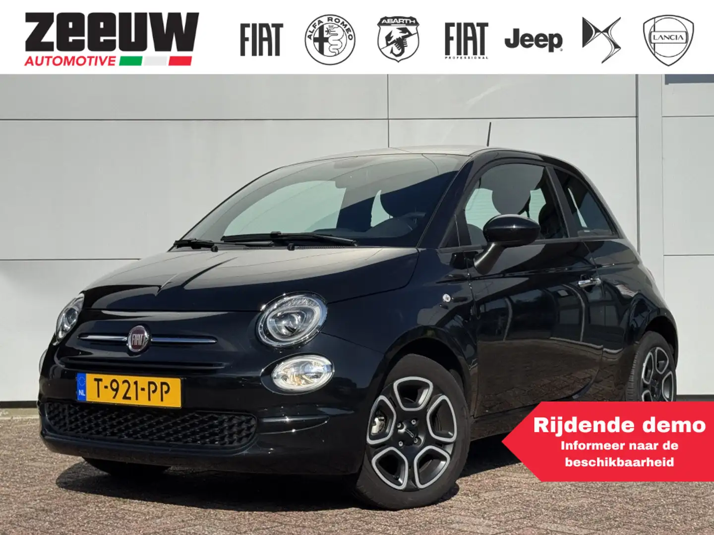 Fiat 500 1.0 Hybrid 70 PK Club | Apple Carplay | Airco Zwart - 1
