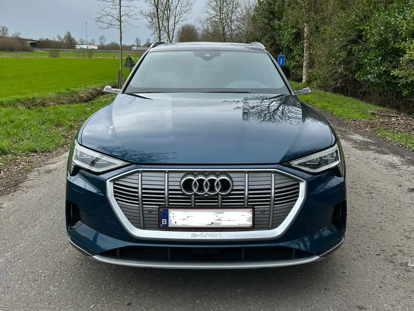 Audi e-tron e-tron 55 quattro advanced Bleu - 1