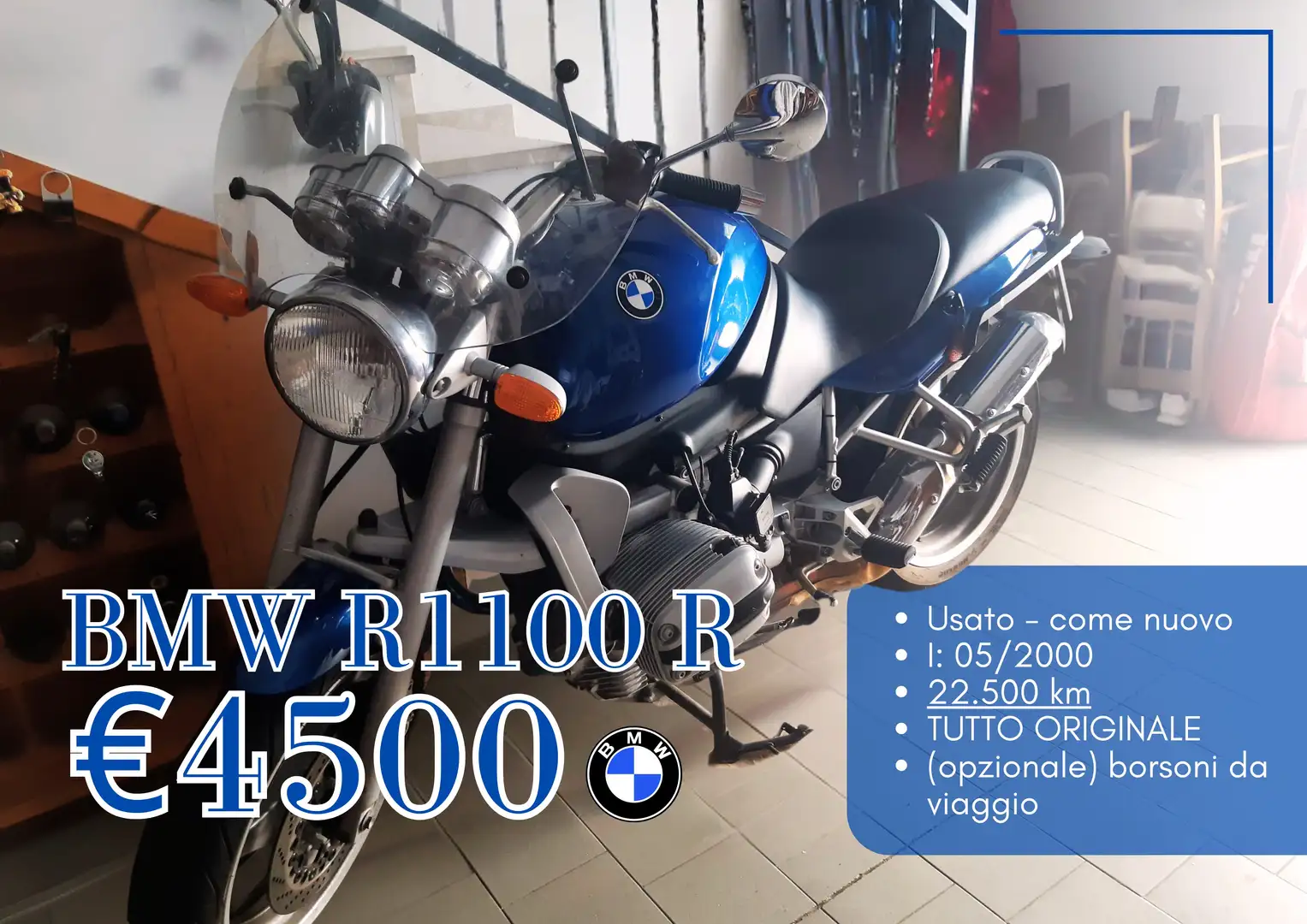 BMW R 1100 R Modrá - 1