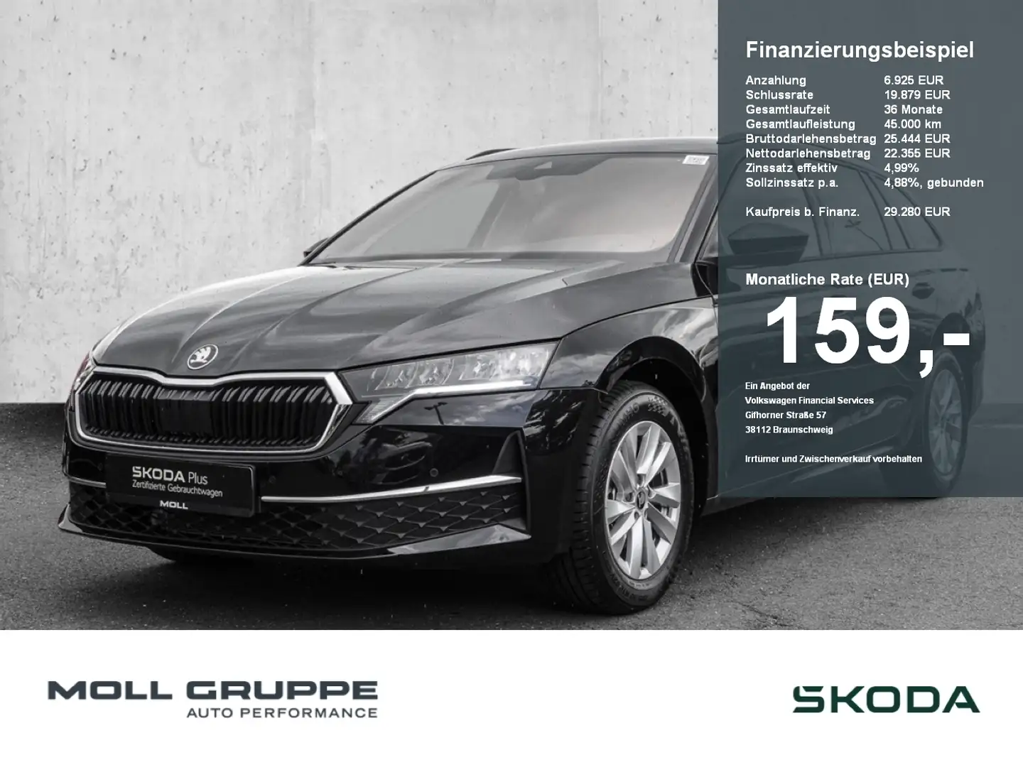 Skoda Octavia Combi 1.5 eTSI DSG Selection 130 LED ALU PDC Noir - 1