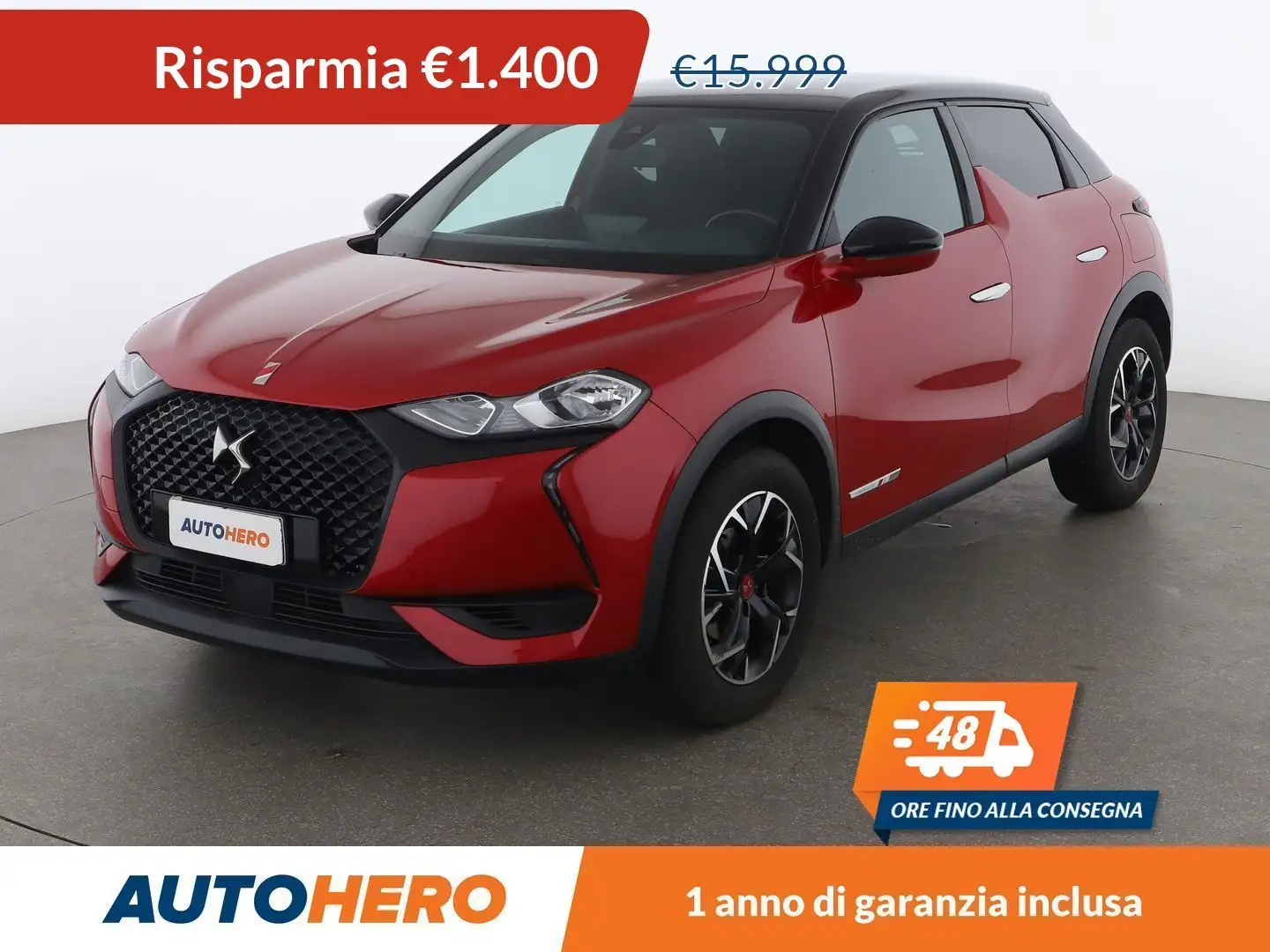 DS Automobiles DS 3 Crossback 1.2 PureTech Performance Line 100 CV Czerwony - 1