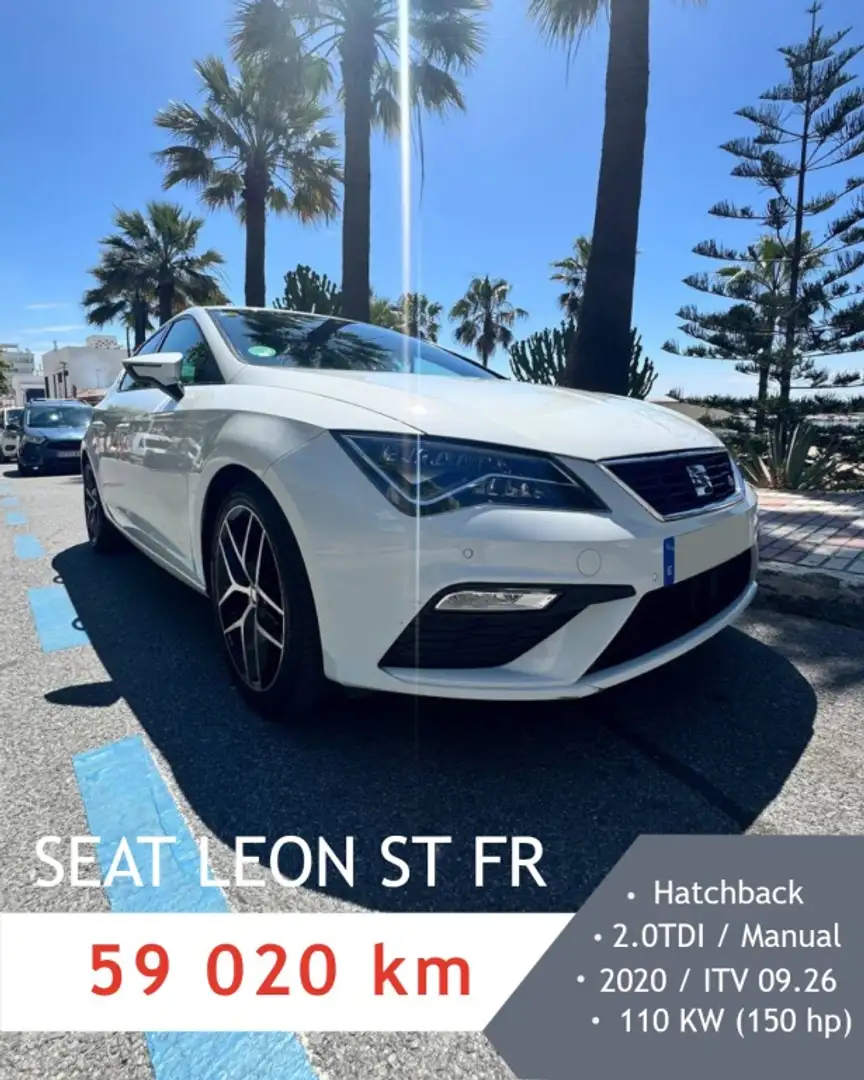 SEAT Leon ST 2.0TDI CR S&S FR Fast Edition Plus 150 Blanc - 1
