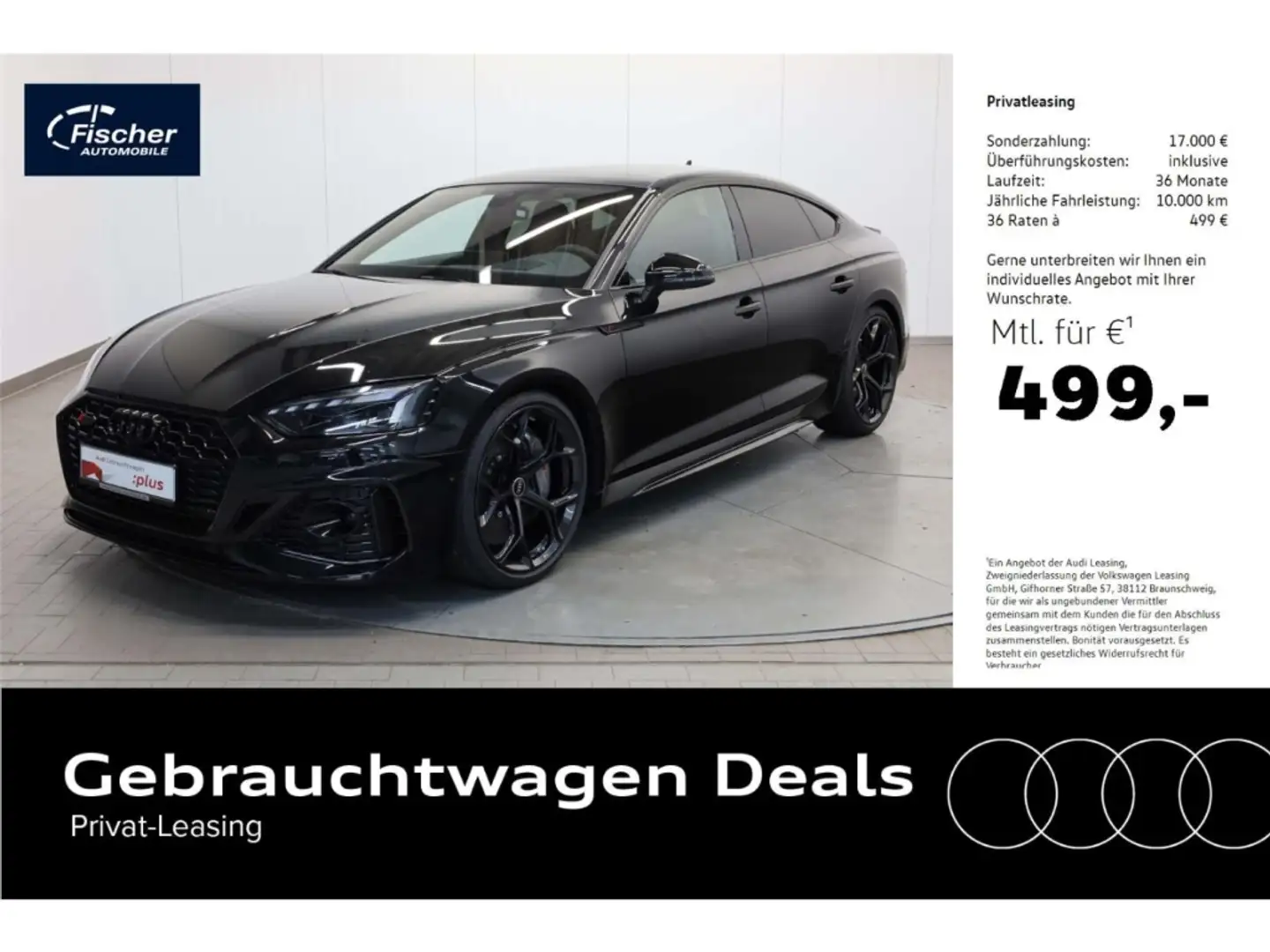 Audi RS5 Sportback TFSI qu. performance Tip. 300kmh Noir - 1