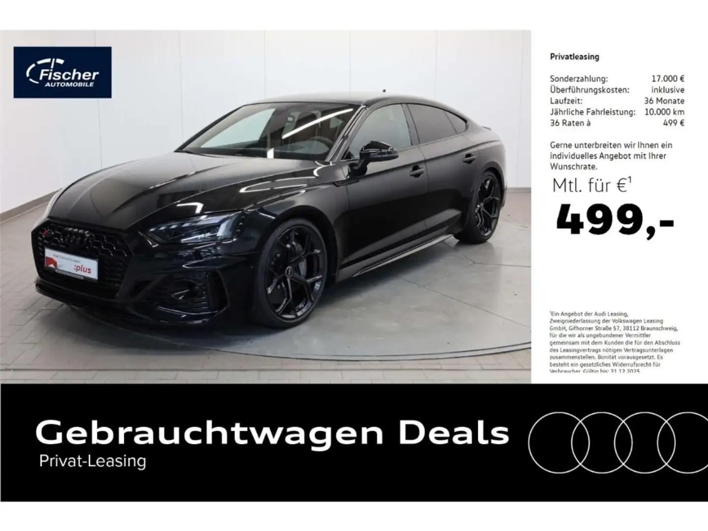 Audi RS5 Sportback TFSI qu. performance Tip. 300kmh Schwarz - 1