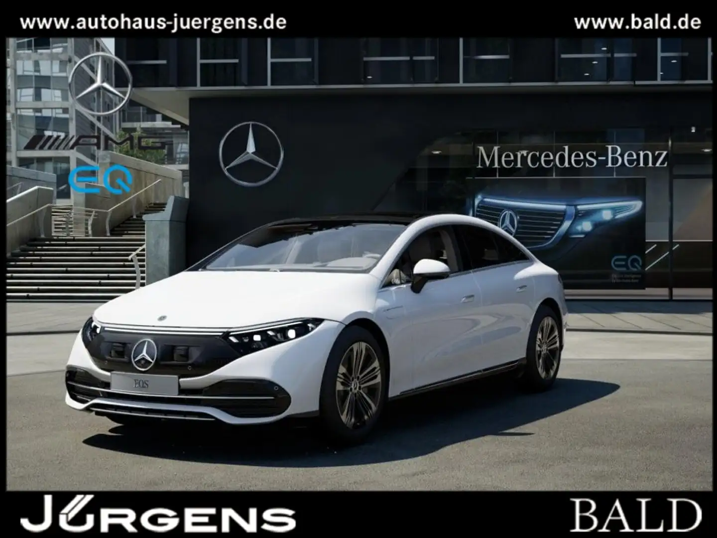 Mercedes-Benz EQS 580 4M Elect-Art/Pano/Hyper/Burm/Distr/360° Blanc - 1
