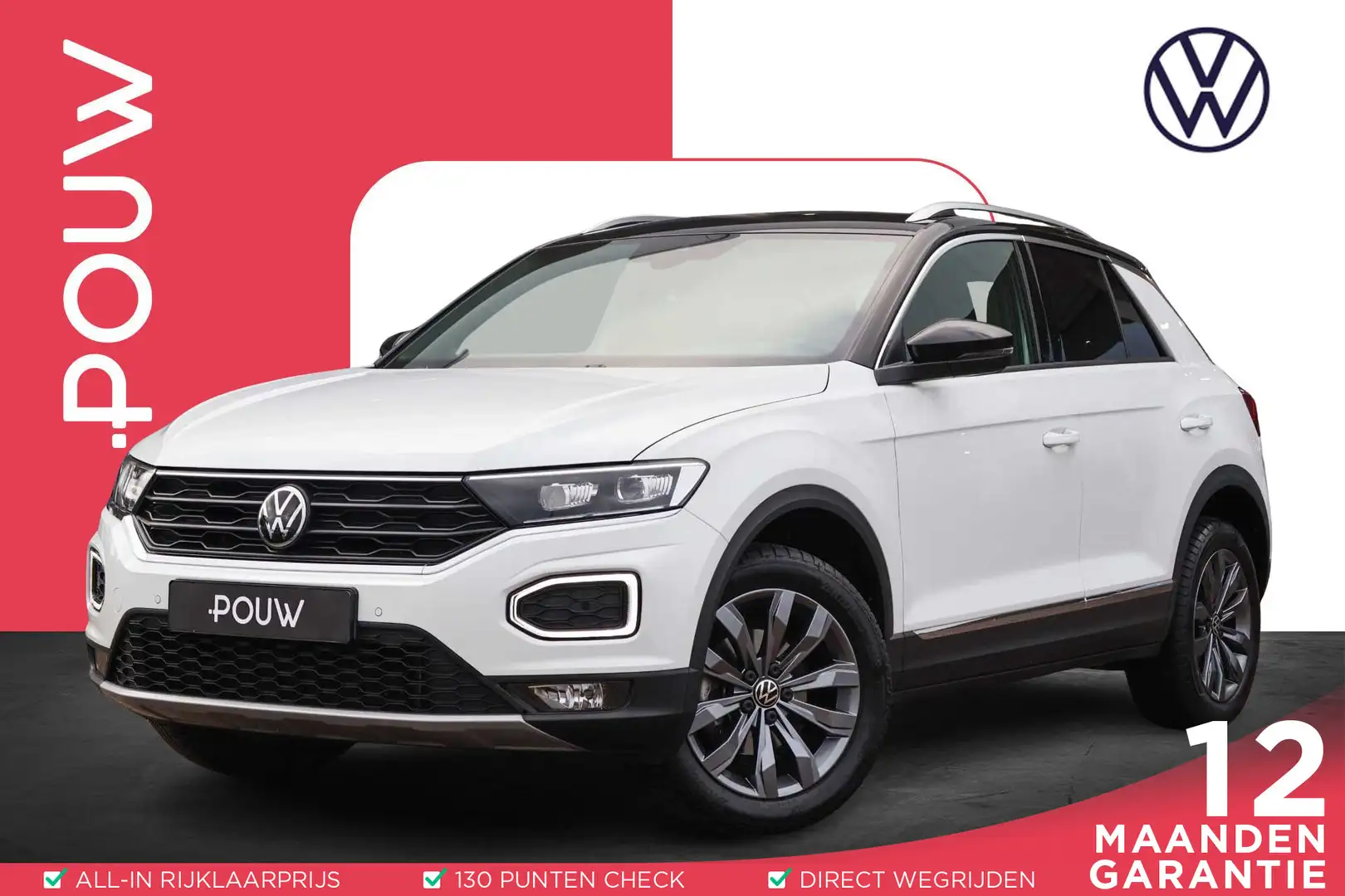 Volkswagen T-Roc 1.5 TSI 150pk DSG Sport | Navigatie | Camera | PDC Blanc - 1