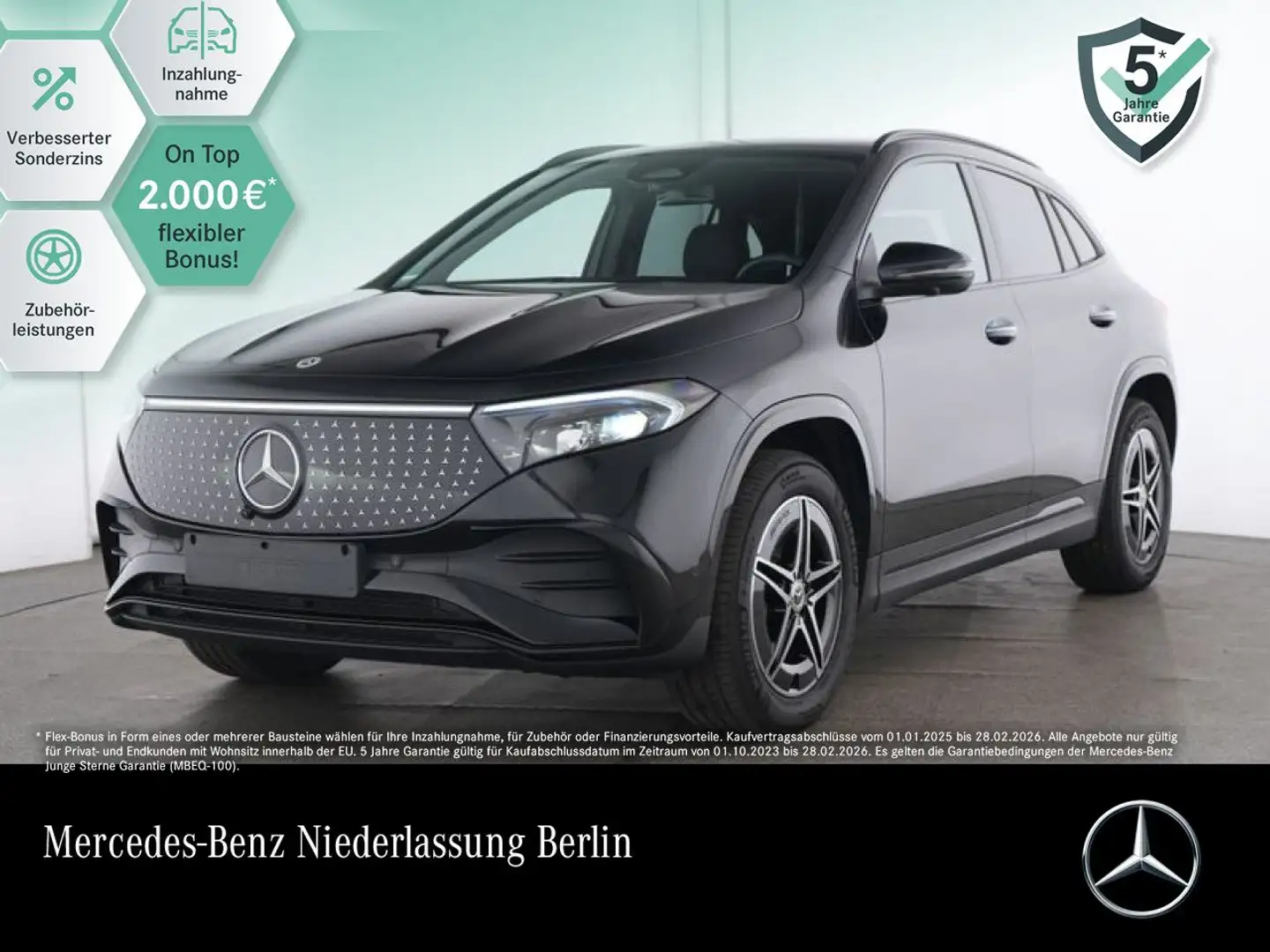 Mercedes-Benz EQA 300 4M AMG+NIGHT+PLUS-PAKET+PANO+360+KEYLESS Schwarz - 1