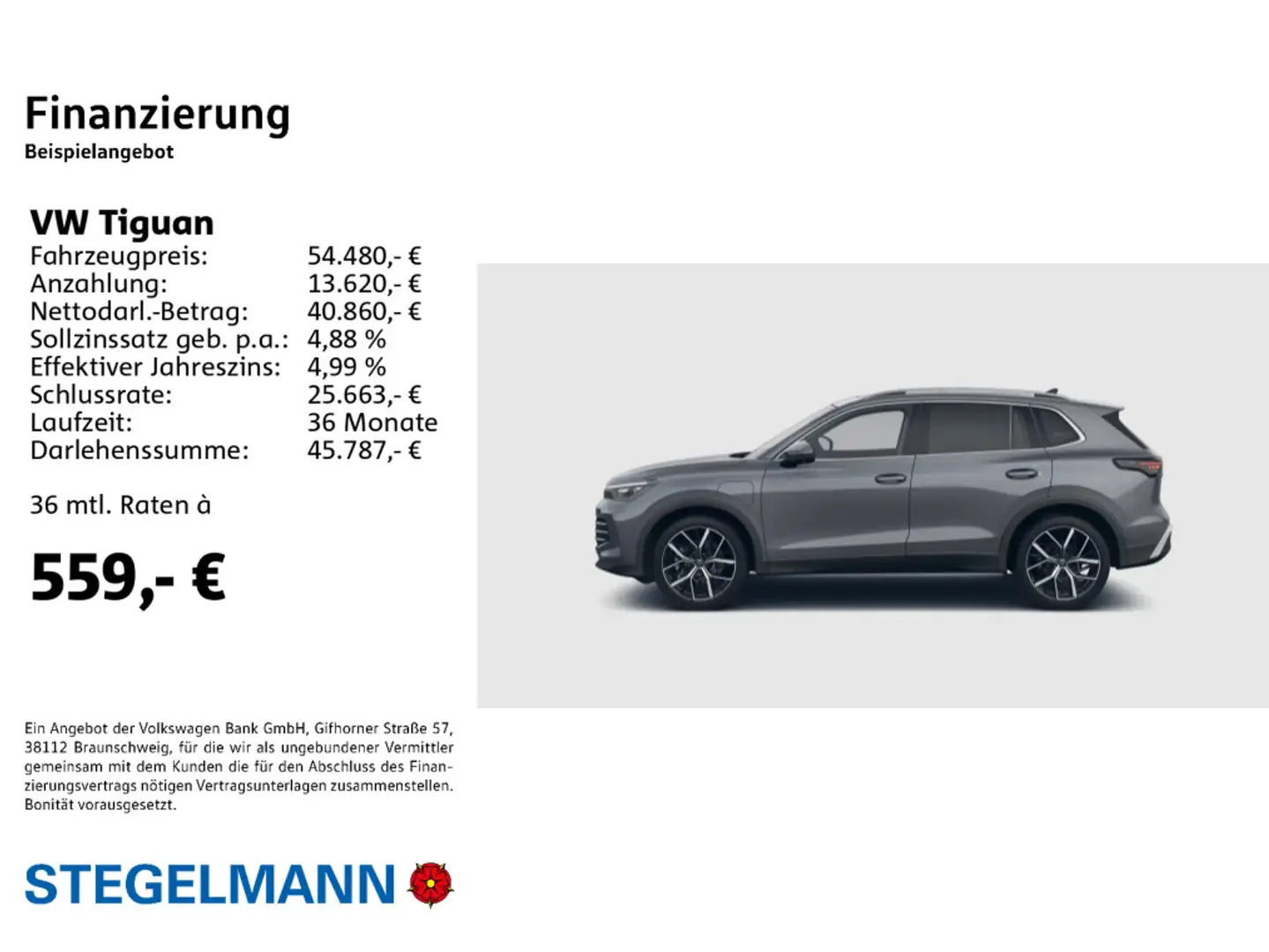 Volkswagen Tiguan Elegance 1,5 l eHybrid OPF 6-Gang-DSG *PA Grau - 2