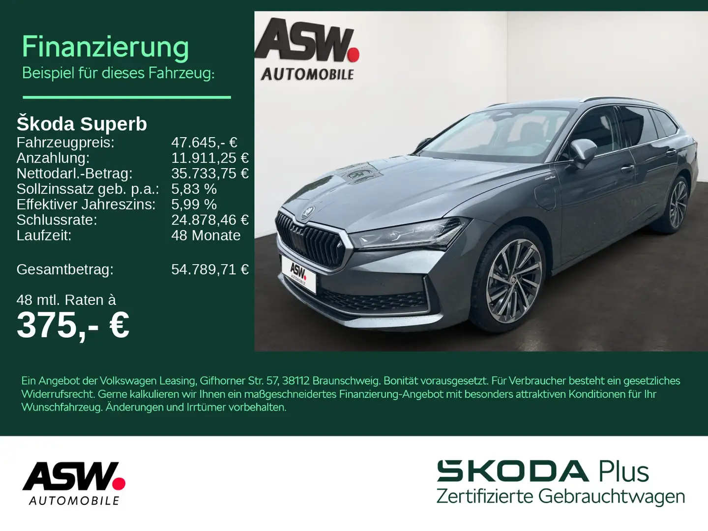 Skoda Superb Combi L&K 1,5TSI iV 204PS DSG ACC SHZ AHK Grau - 1