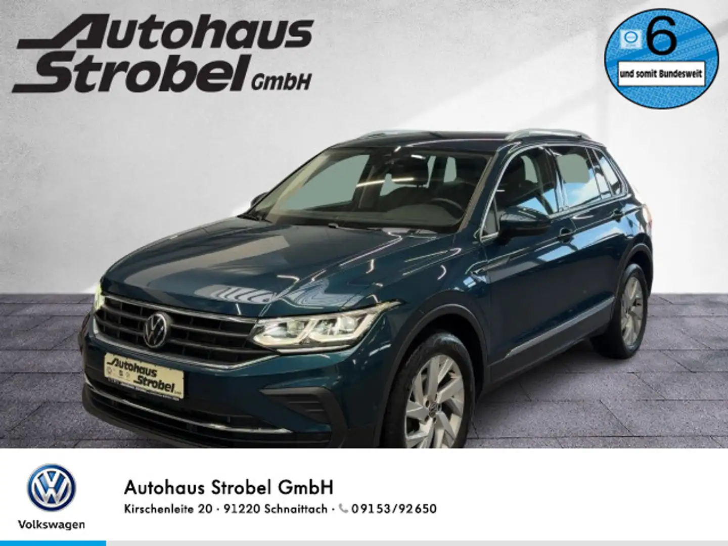 Volkswagen Tiguan 2.0 TDI DSG 4M Life AHK ACC Navi LED-Matr Blau - 1