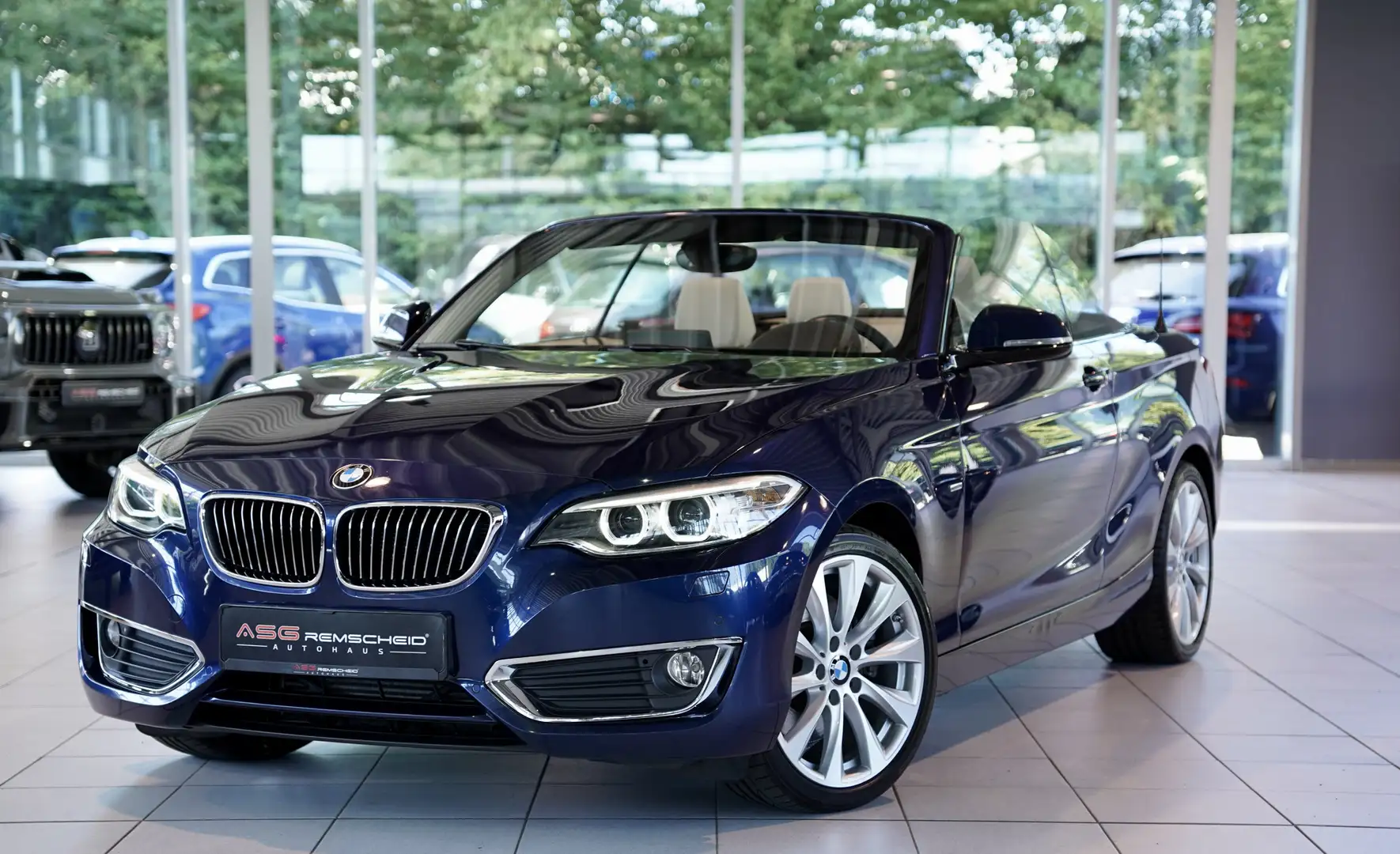 BMW 228 i Cabrio *2.H *18 *Memory *PDC *Shadow *SHZ Blau - 1