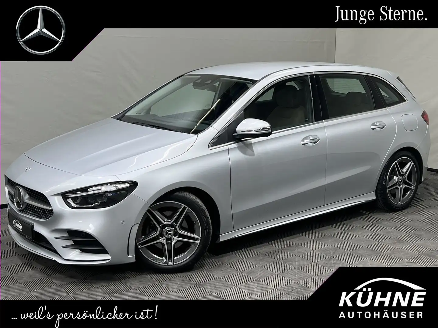Mercedes-Benz B 200 AMG Line Premium+Standhz.+Burm+Distr.+360° Zilver - 1