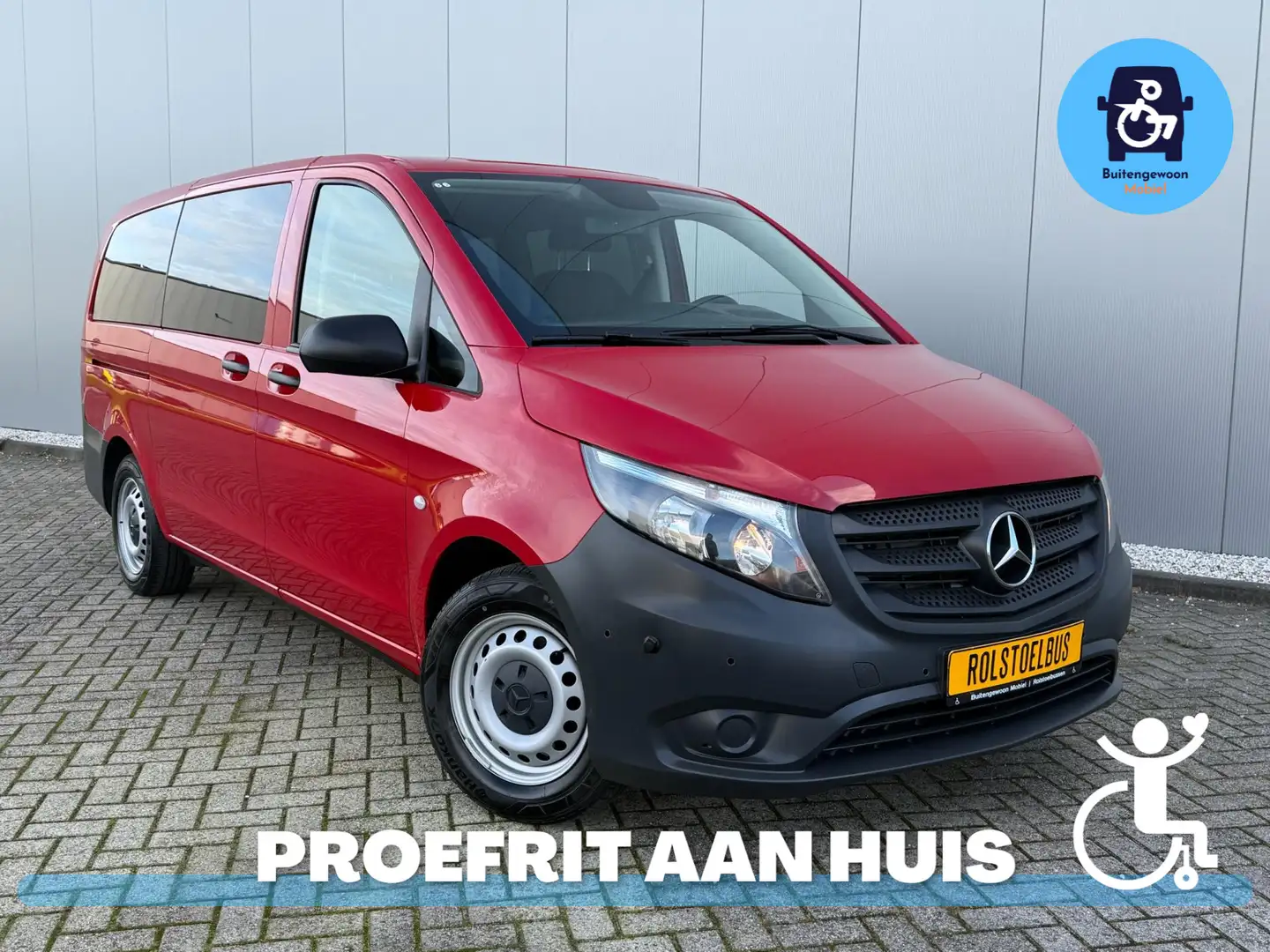 Mercedes-Benz Vito Tourer 2020 Dahl lock (Airco) 4 Persoons Rouge - 1