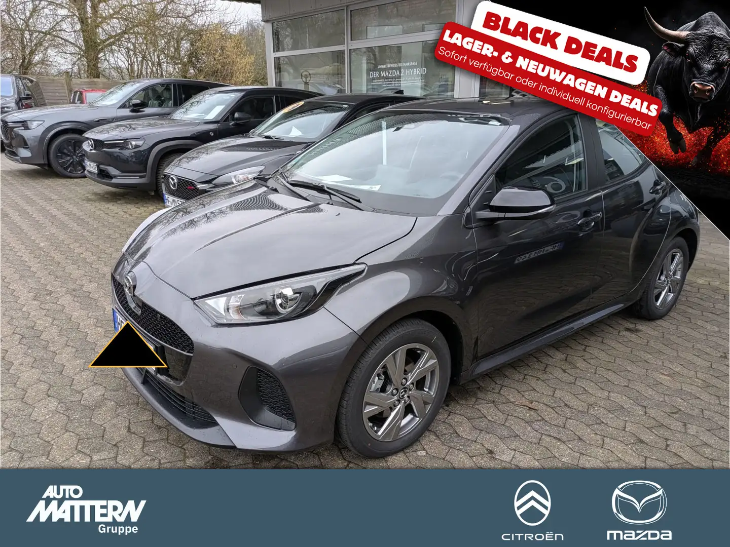 Mazda 2 Hybrid CarPlay|SHZ|Kamera|Klimaaut.|LED|Alu Bl Grau - 1