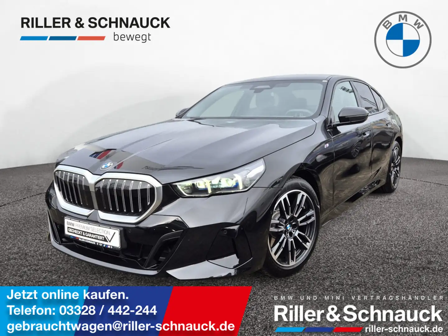 BMW 520 d M-Sport STANDHZG+HUD+ACC+360°KAM Schwarz - 1