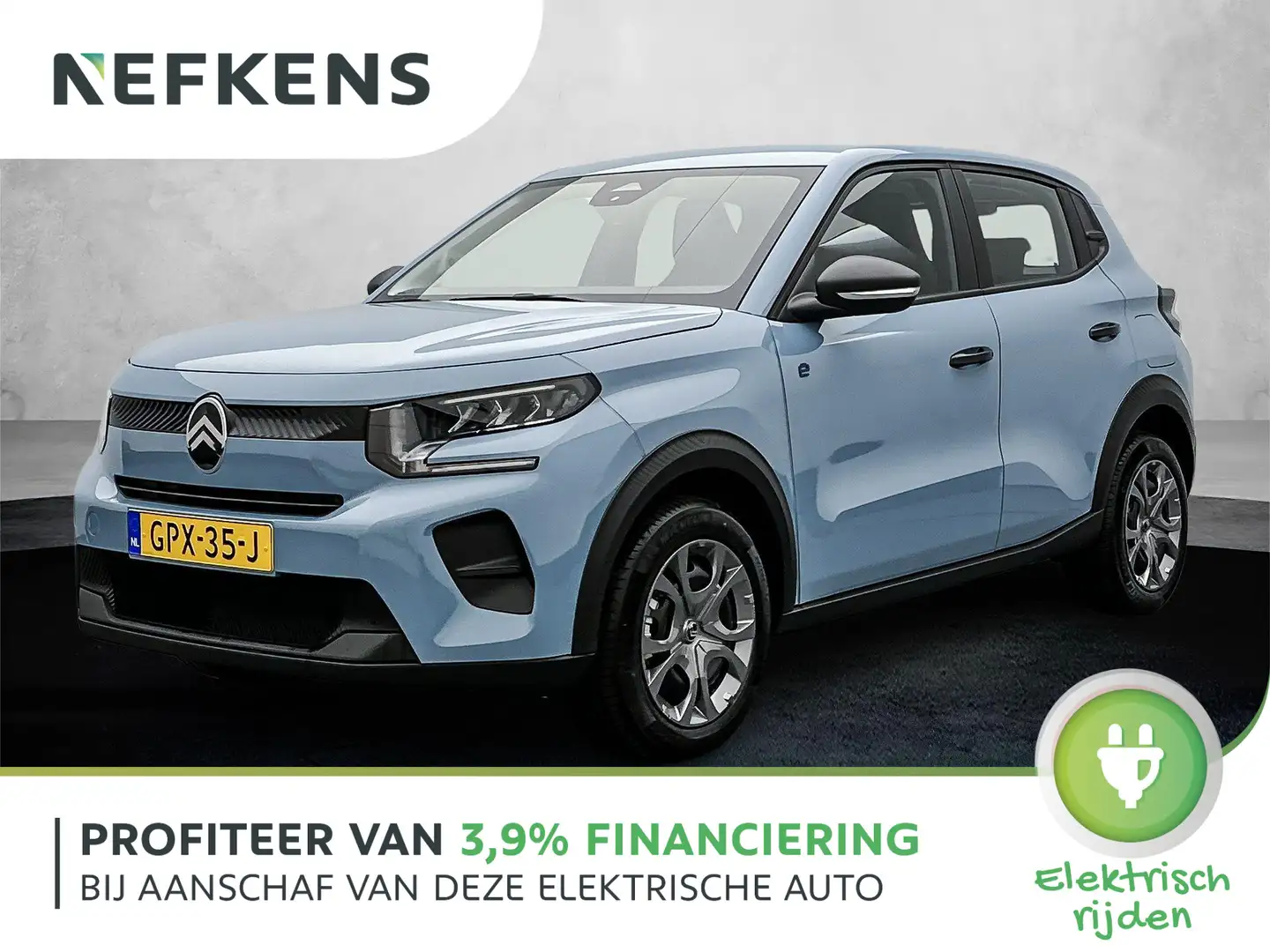 Citroen C3 Ë-C3 EV You 44 kWh 113 pk | Airco | Cruise Control Blauw - 1