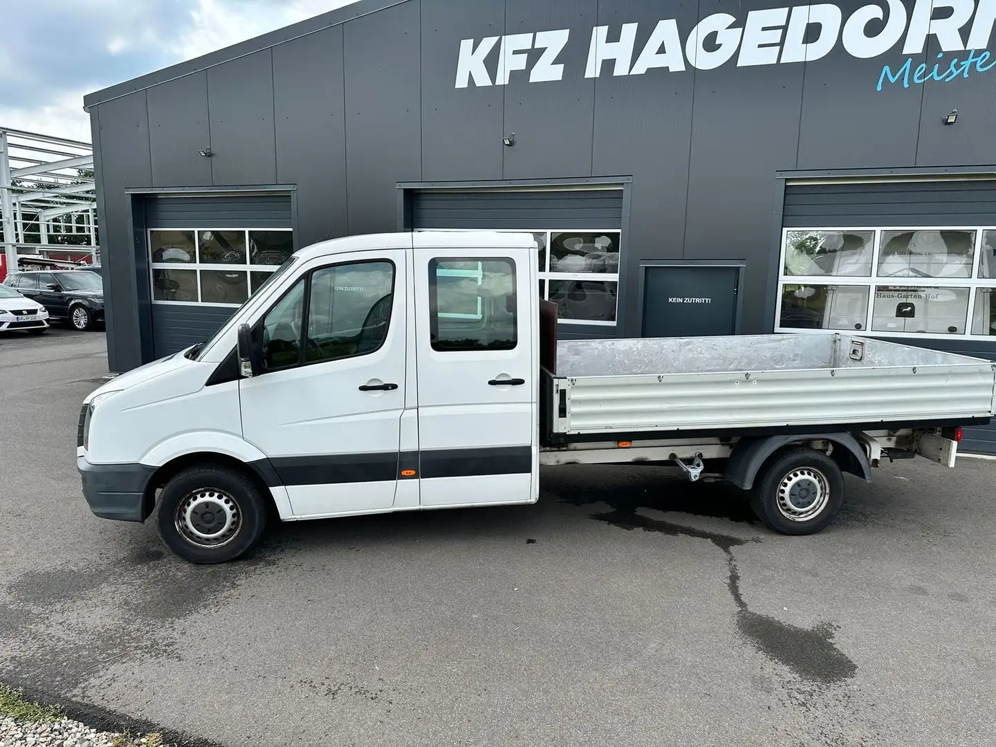 Volkswagen Crafter 35 LANG L3 DOKA PRITSCHE GEPFLEGT 2.HD KLIMA Weiß - 2
