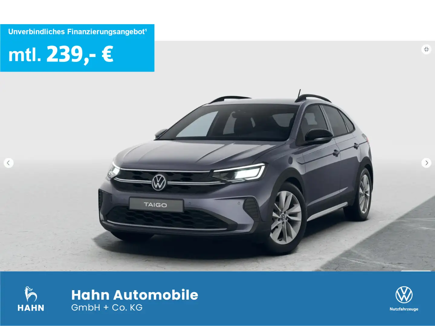 Volkswagen Taigo GOAL 1,0 l TSI OPF 116 PS DSG Ganzjahresre Grau - 1