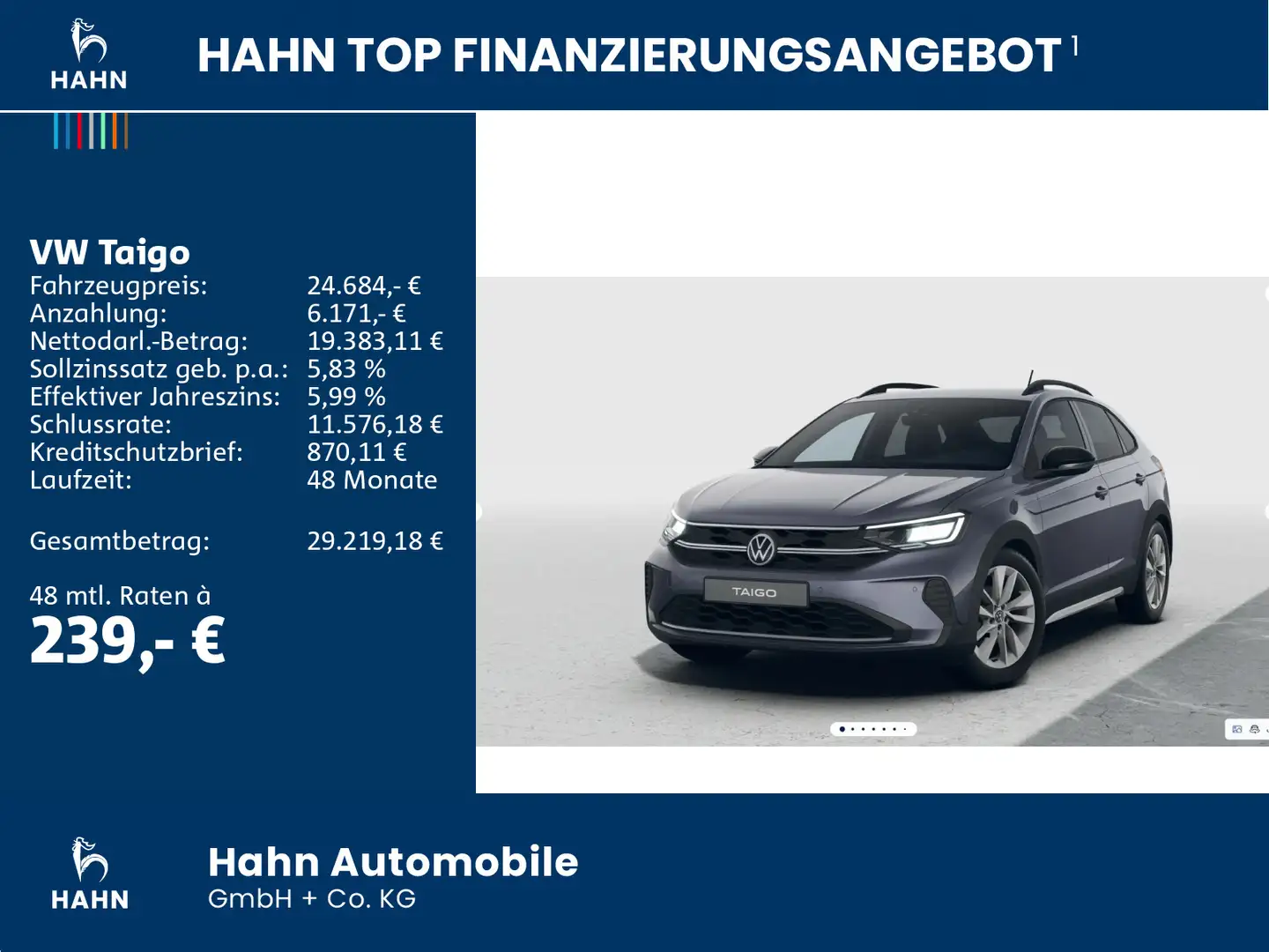 Volkswagen Taigo GOAL 1,0 l TSI OPF 116 PS DSG Ganzjahresre Grau - 2