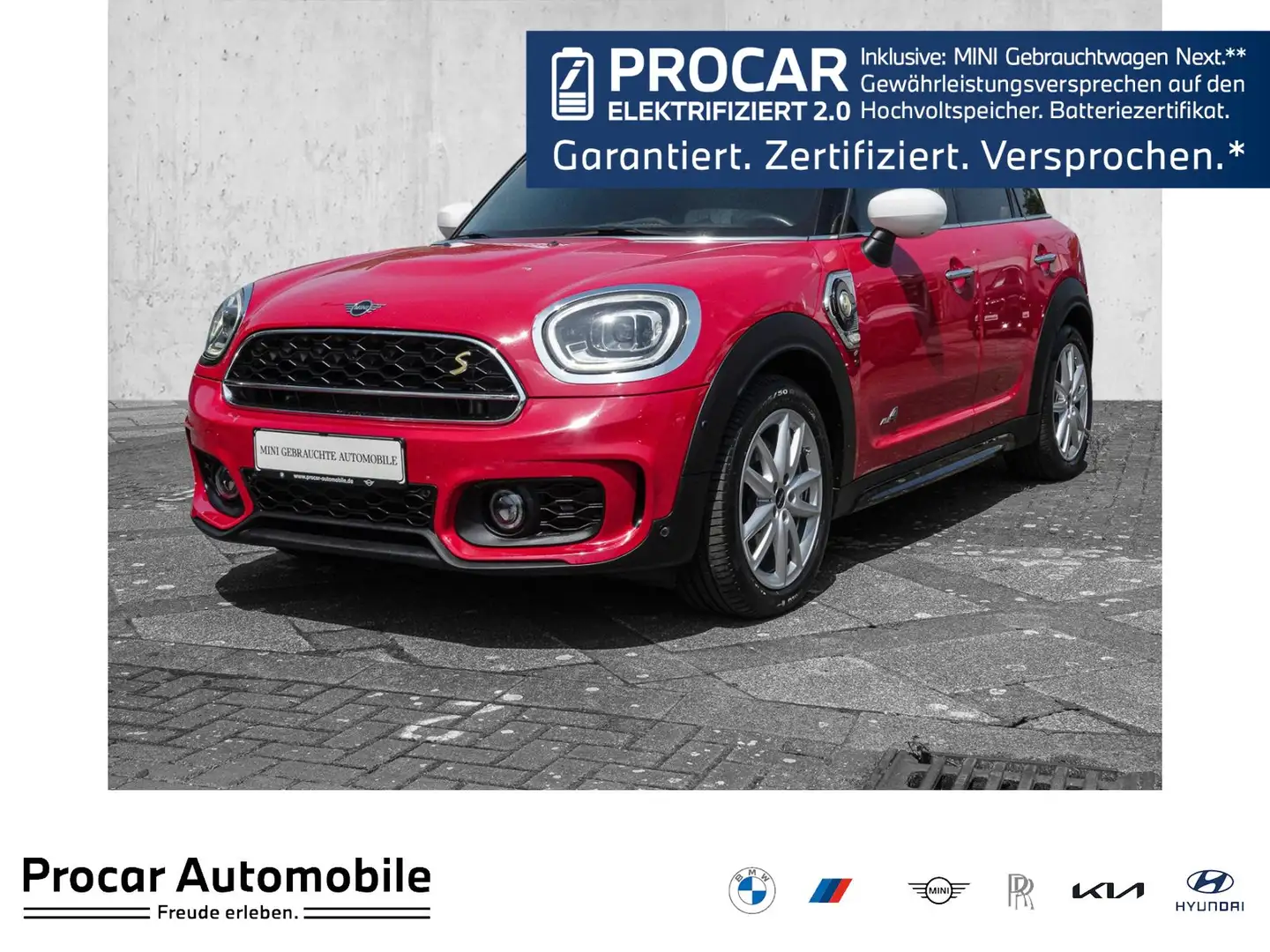 MINI Cooper SE Countryman Countryman SE ALL4 JCW-Trim+RFK+PANO+SZH+HEAD-UP+ Rot - 1