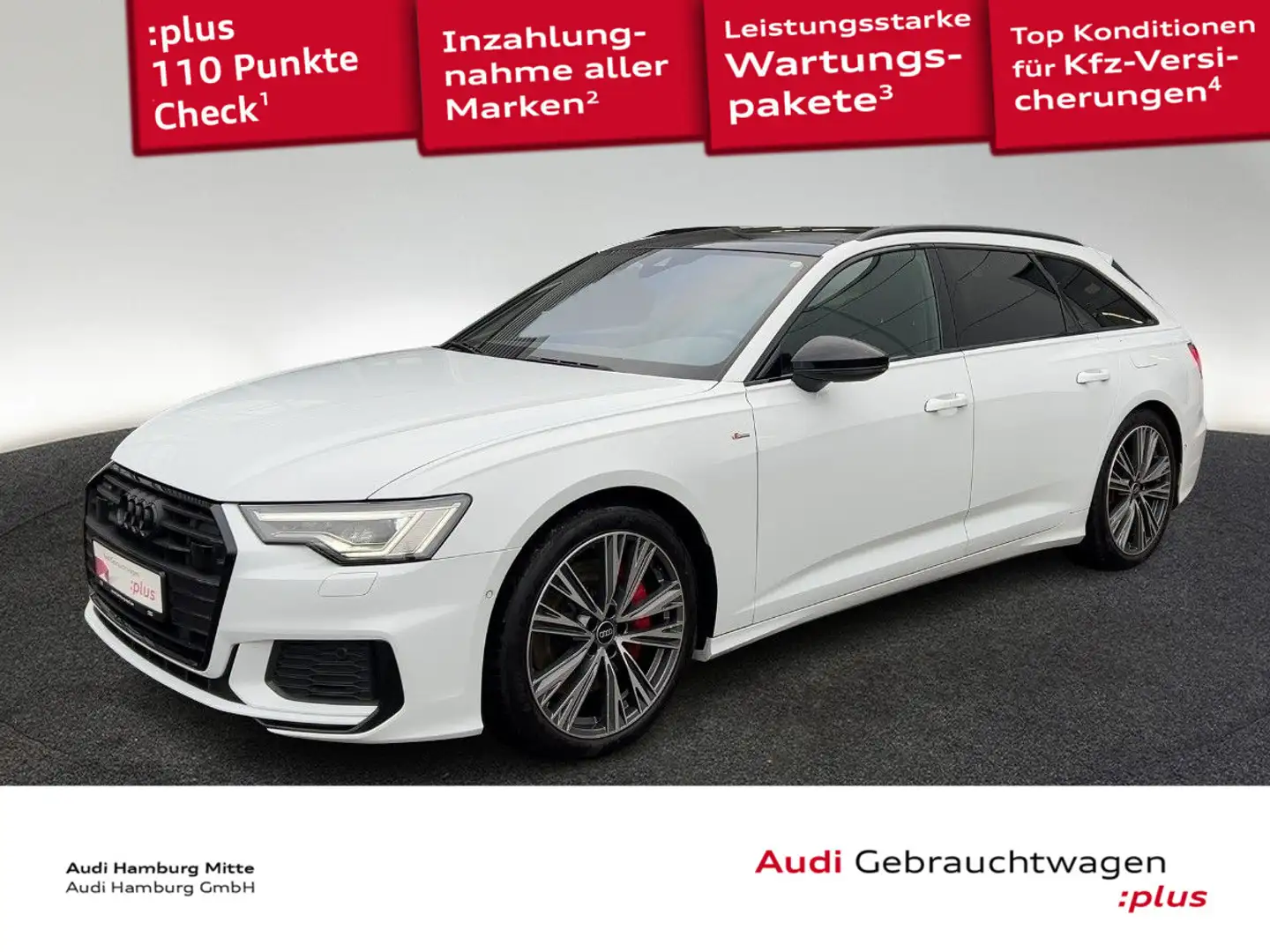 Audi A6 55 TFSI e sport quattro S tronic Pano A Weiß - 1