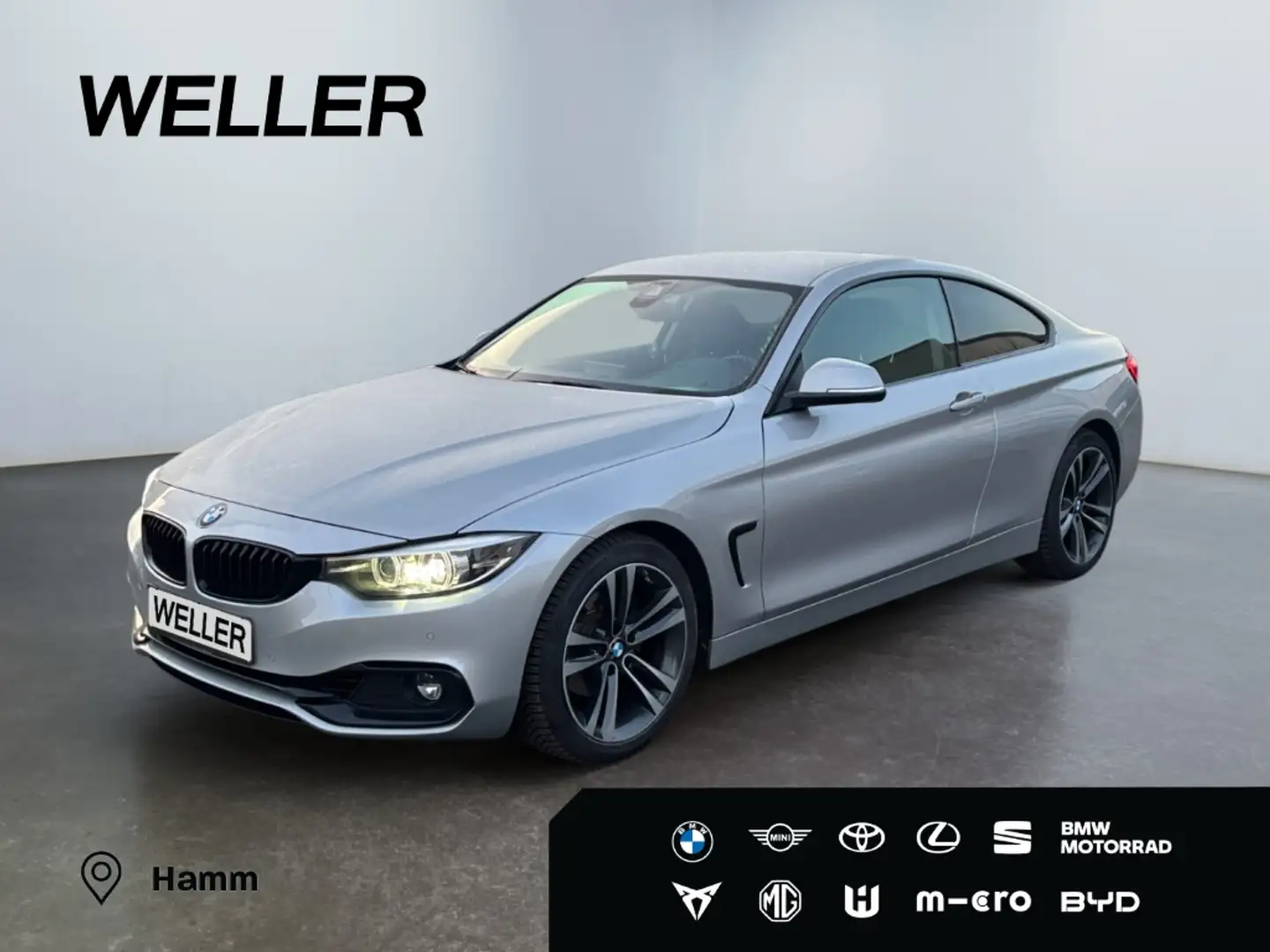 BMW 420 i Coupe Sport Line *LED*Sportfahr*H/K*Memory* Silber - 1