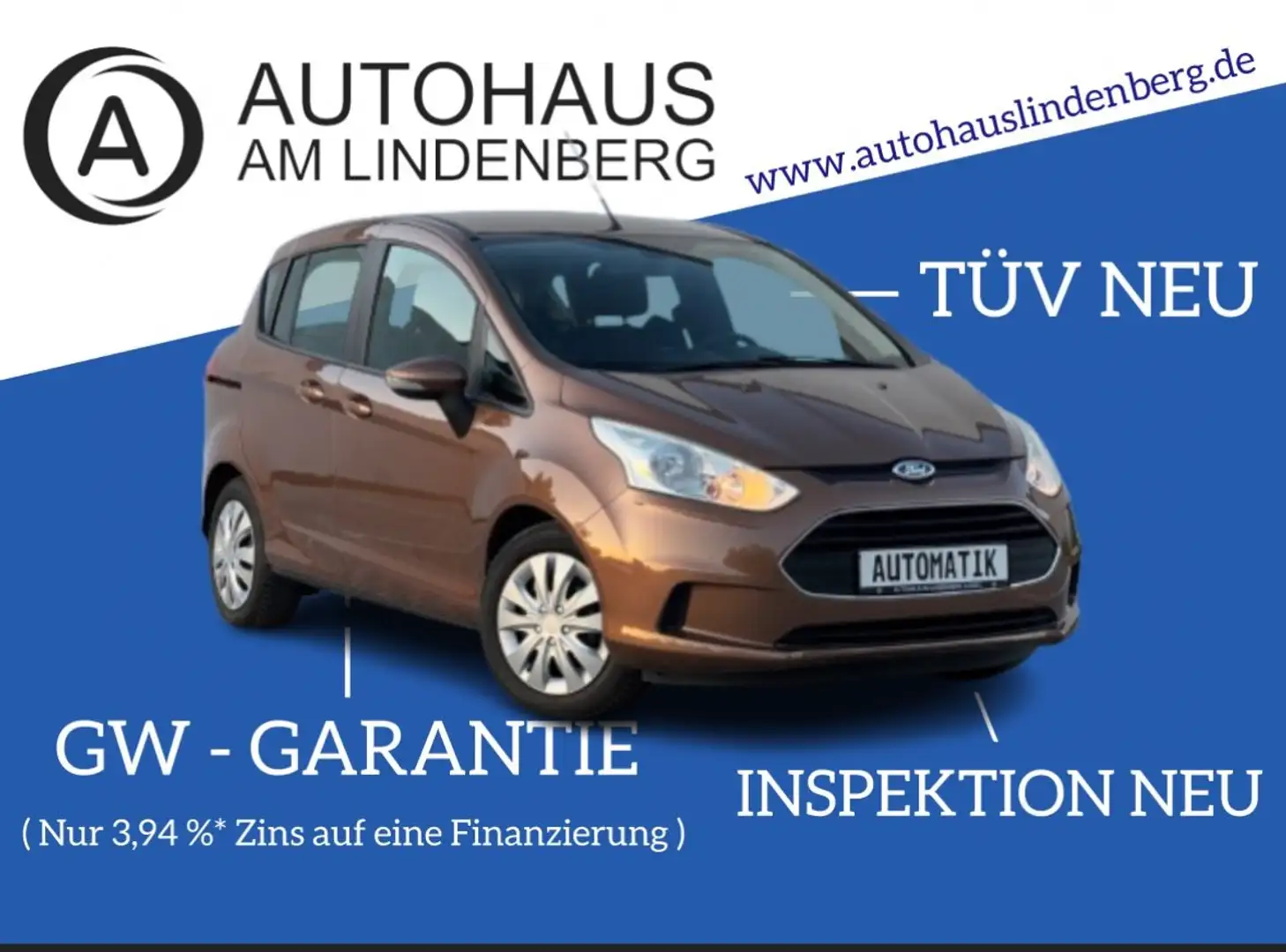 Ford B-Max Trend*AUTOMATIK*44.000KM*PDC*SHZ*SCHIEBET. Marrón - 1
