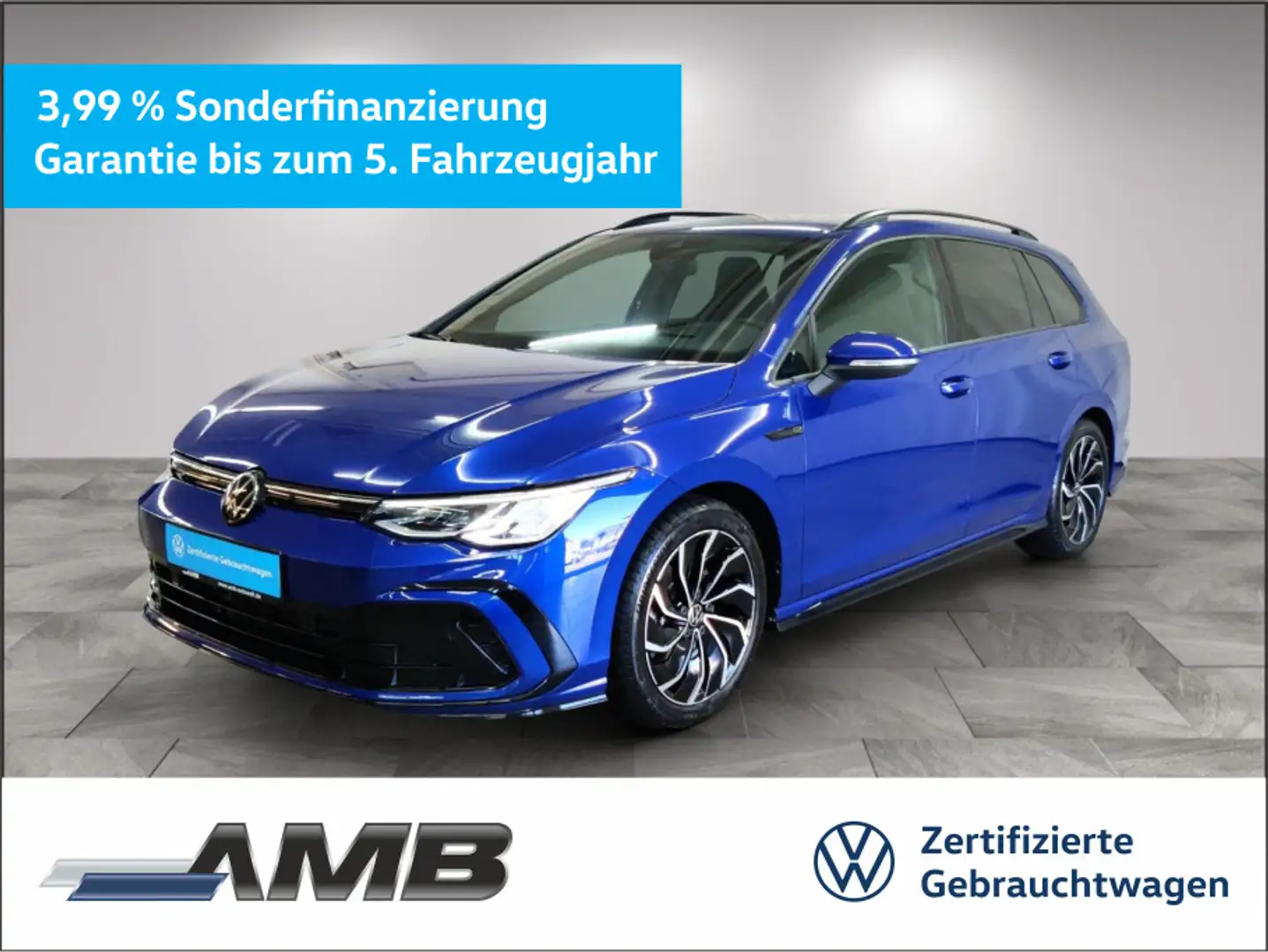 Volkswagen Golf Variant R-Line 2.0 TSI AHK/Standhzg/03.29Ga Blau - 1