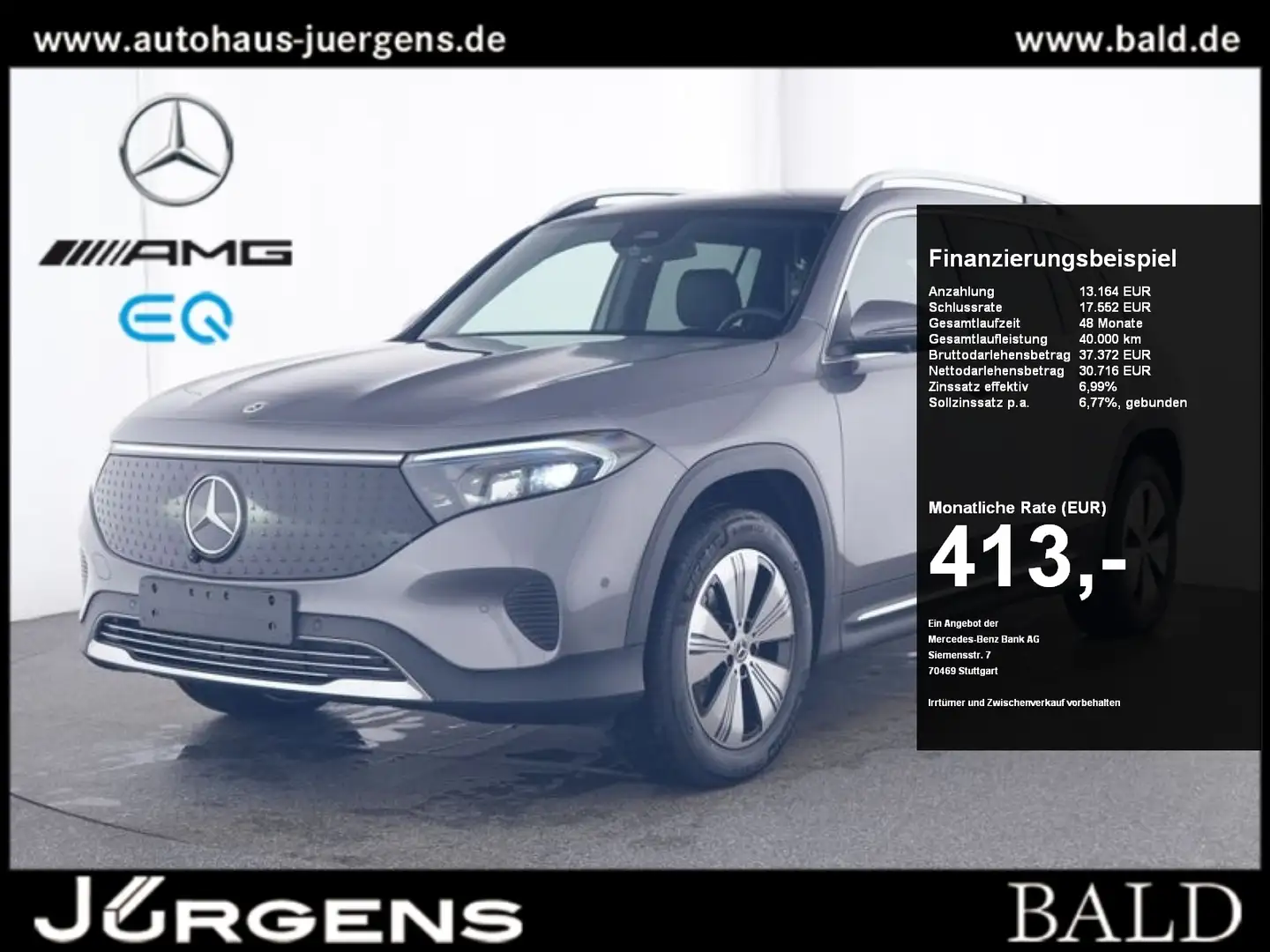 Mercedes-Benz EQB 300 4M Progressive/LED/Pano/Burm/Distr/7Sitz Gris - 1