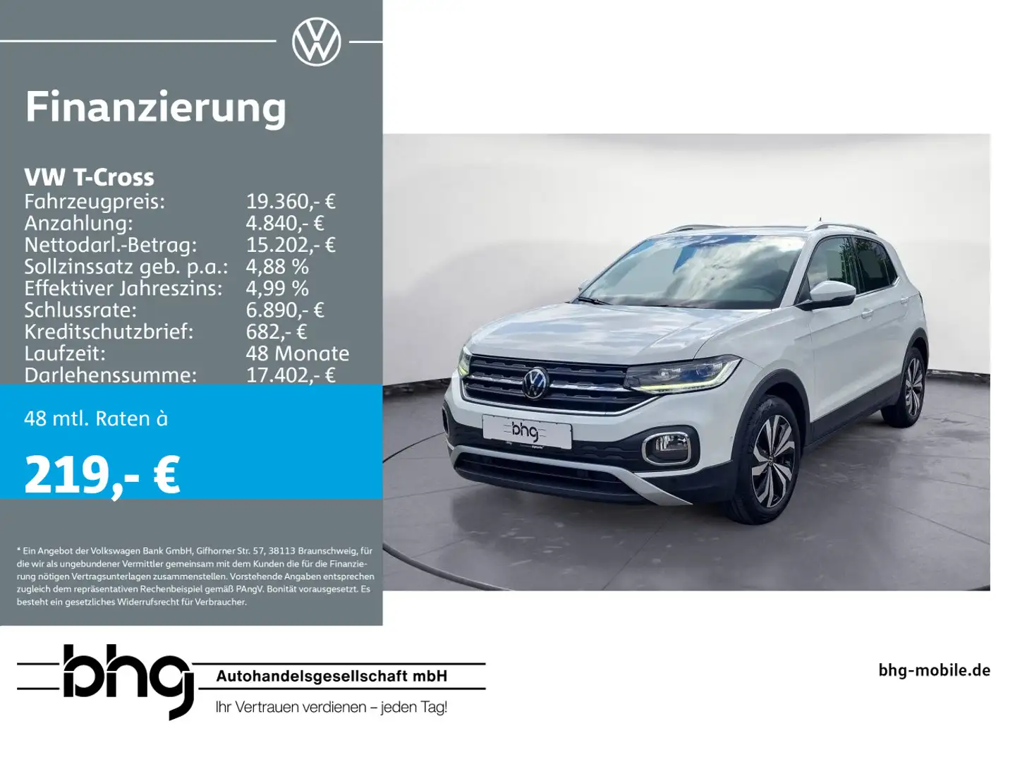 Volkswagen T-Cross 1.0 TSI OPF Style Wit - 1