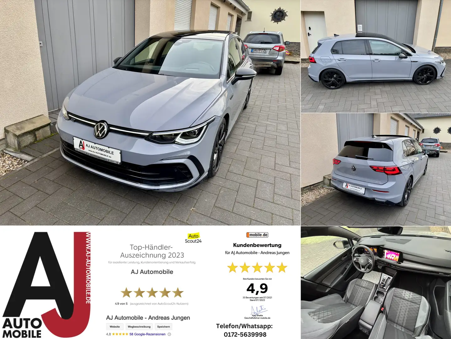 Volkswagen Golf 8 VIII R-Line 1.5 eTSI Panorama/HUD/HarmanK  R-Lin Gris - 1