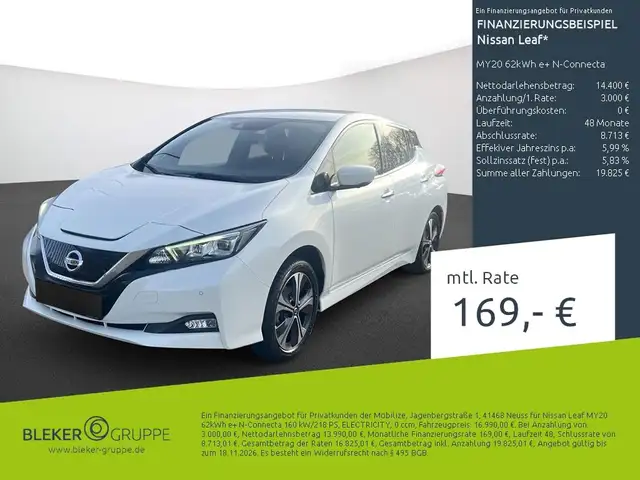 Nissan Leaf MY20 62kWh e+ N-Connecta