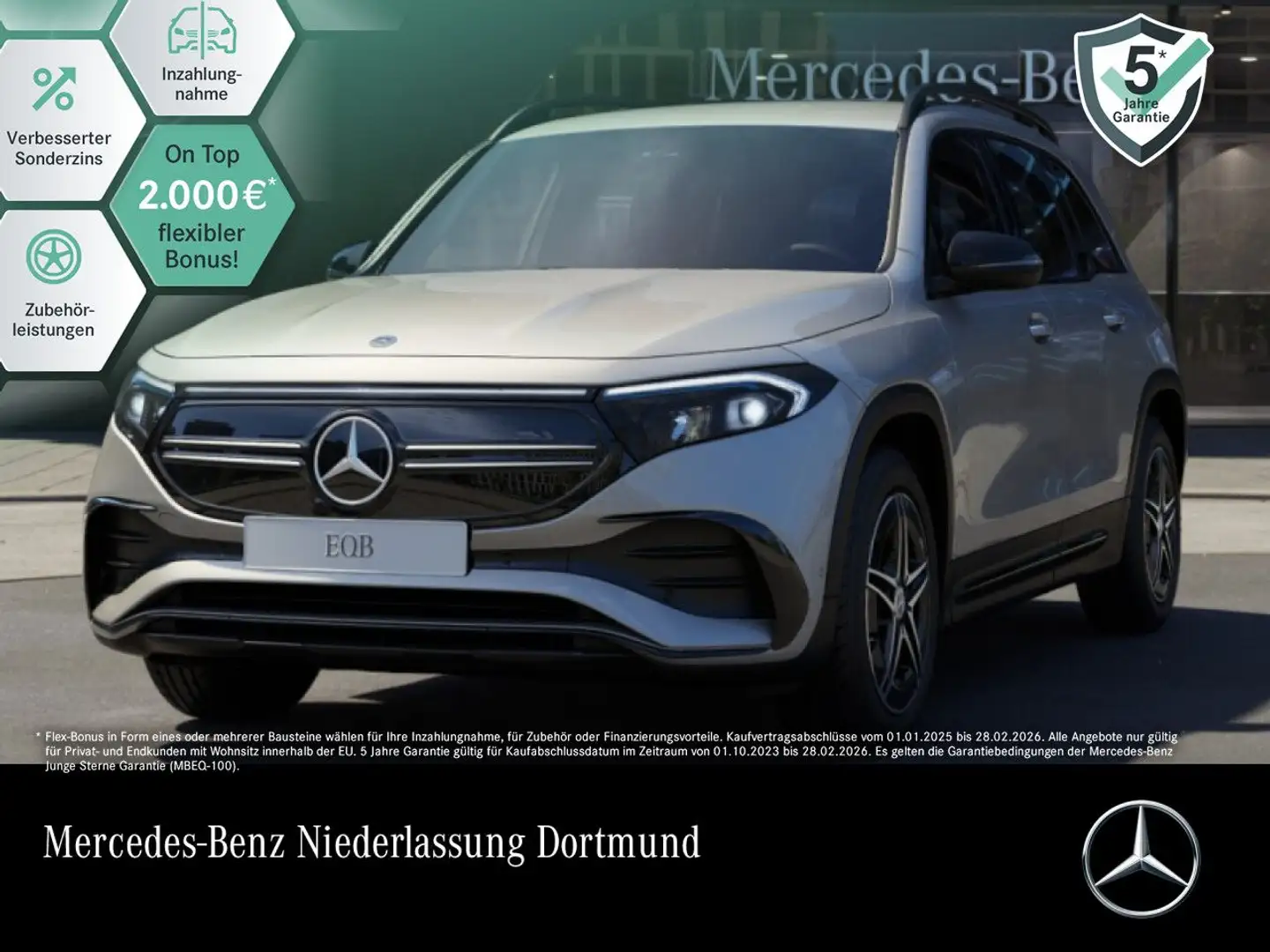 Mercedes-Benz EQB 300 4M AMG+NIGHT+PLUS-PAKET+KAMERA+KEYLESS Silber - 1