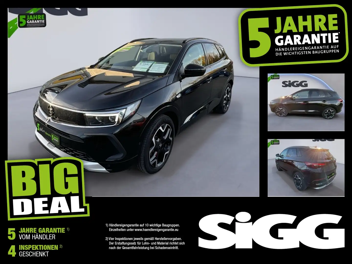 Opel Grandland 1.6 Turbo Ultimate Vollausstattung Schwarz - 1