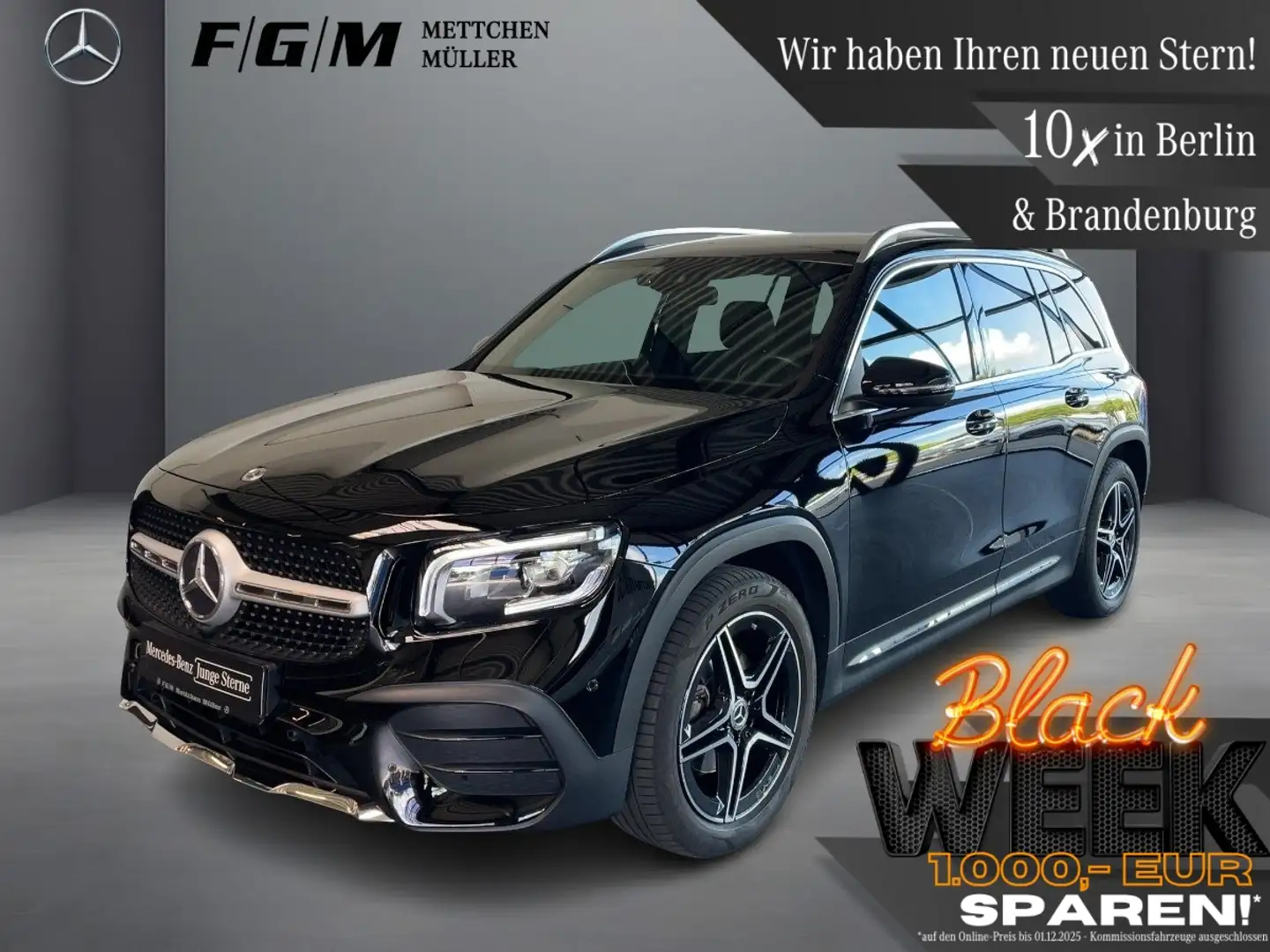 Mercedes-Benz GLB 200 AMG Line AHK|Sitzhz|Kam|LED|LMF|Navi|PDC Schwarz - 1