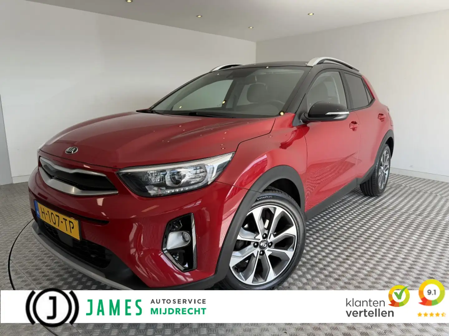 Kia Stonic 1.0 T-GDi DynPl.Line NAP Carplay Camera Keyless Cr Rood - 1