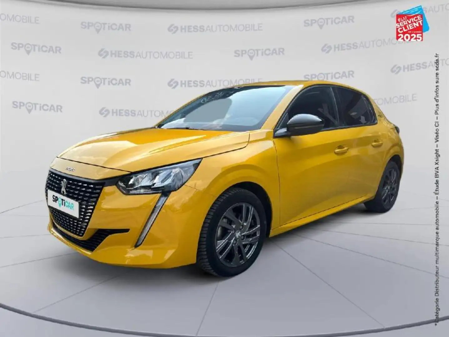 Peugeot e-208 1.2 PureTech 100ch S\u0026S Style Jaune - 1