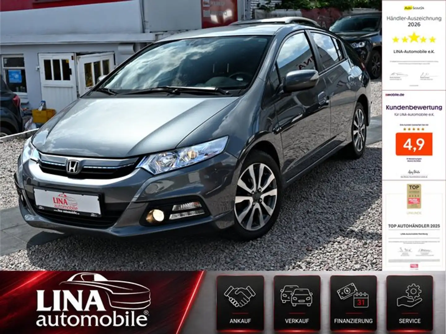Honda Insight Elegance 2.Hd*Leder*2xSHZ*Klimaaut.*PDC* Grau - 1