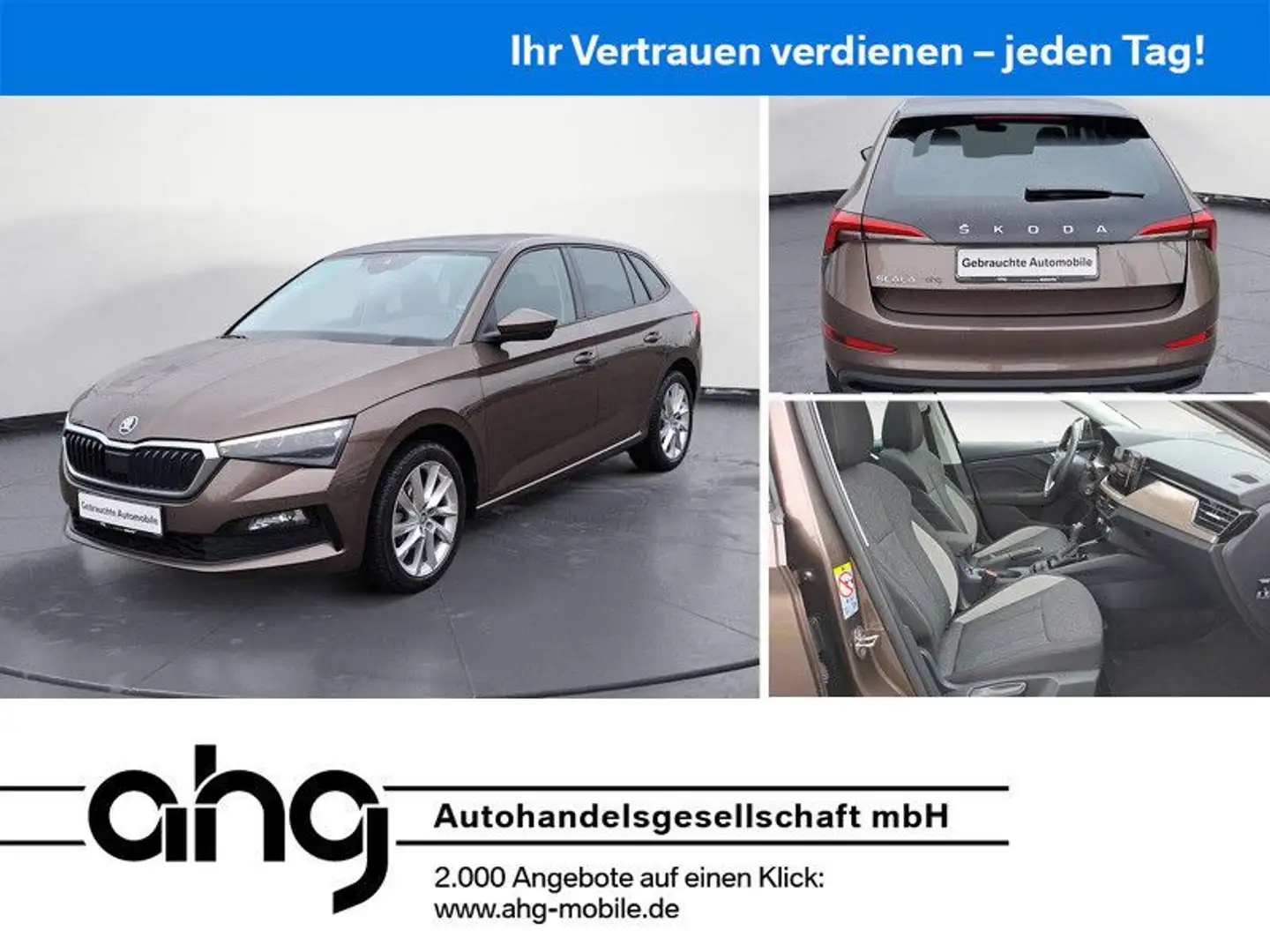 Skoda Scala 1.5 TSI ACT DSG Style Bluetooth PDC Kurven Brown - 1