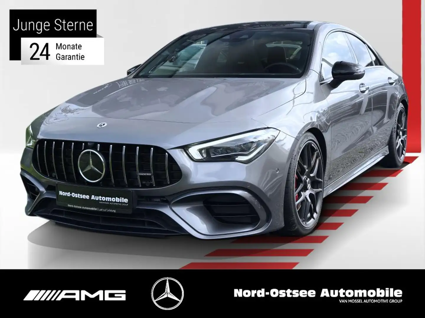 Mercedes-Benz CLA 45 AMG 4M  HUD NIGHT AHK PANO MULTI 360° KAM Šedá - 1