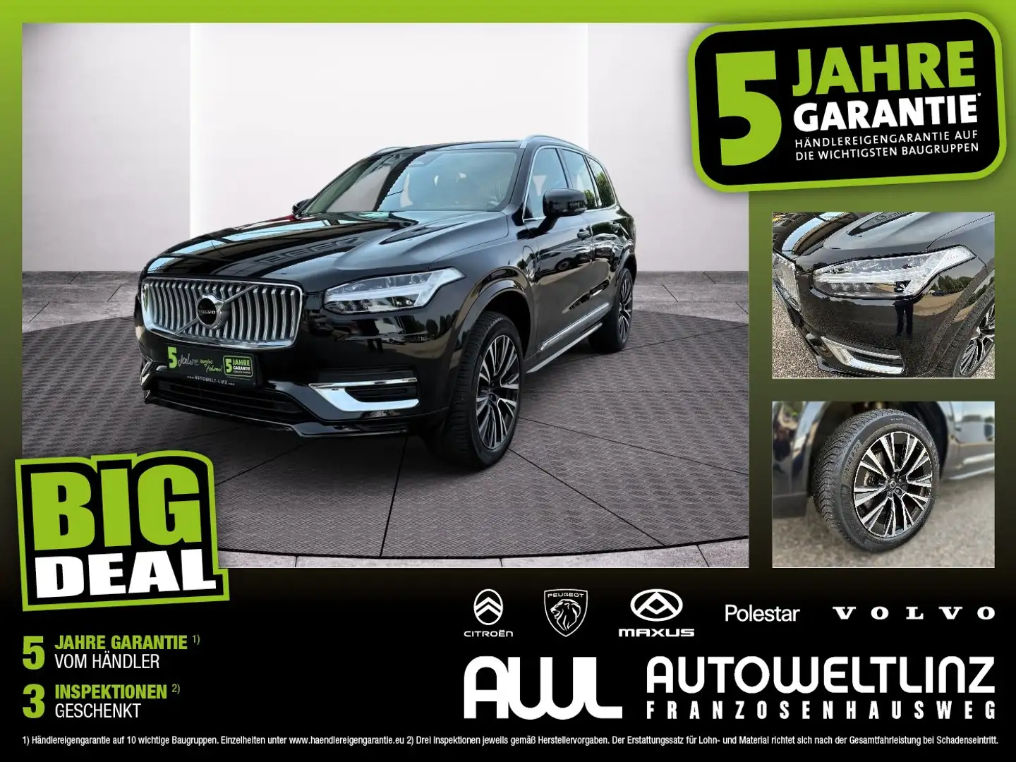 Volvo XC90 T8 Twin Engine PHEV Core Recharge LED+Navi Schwarz - 1