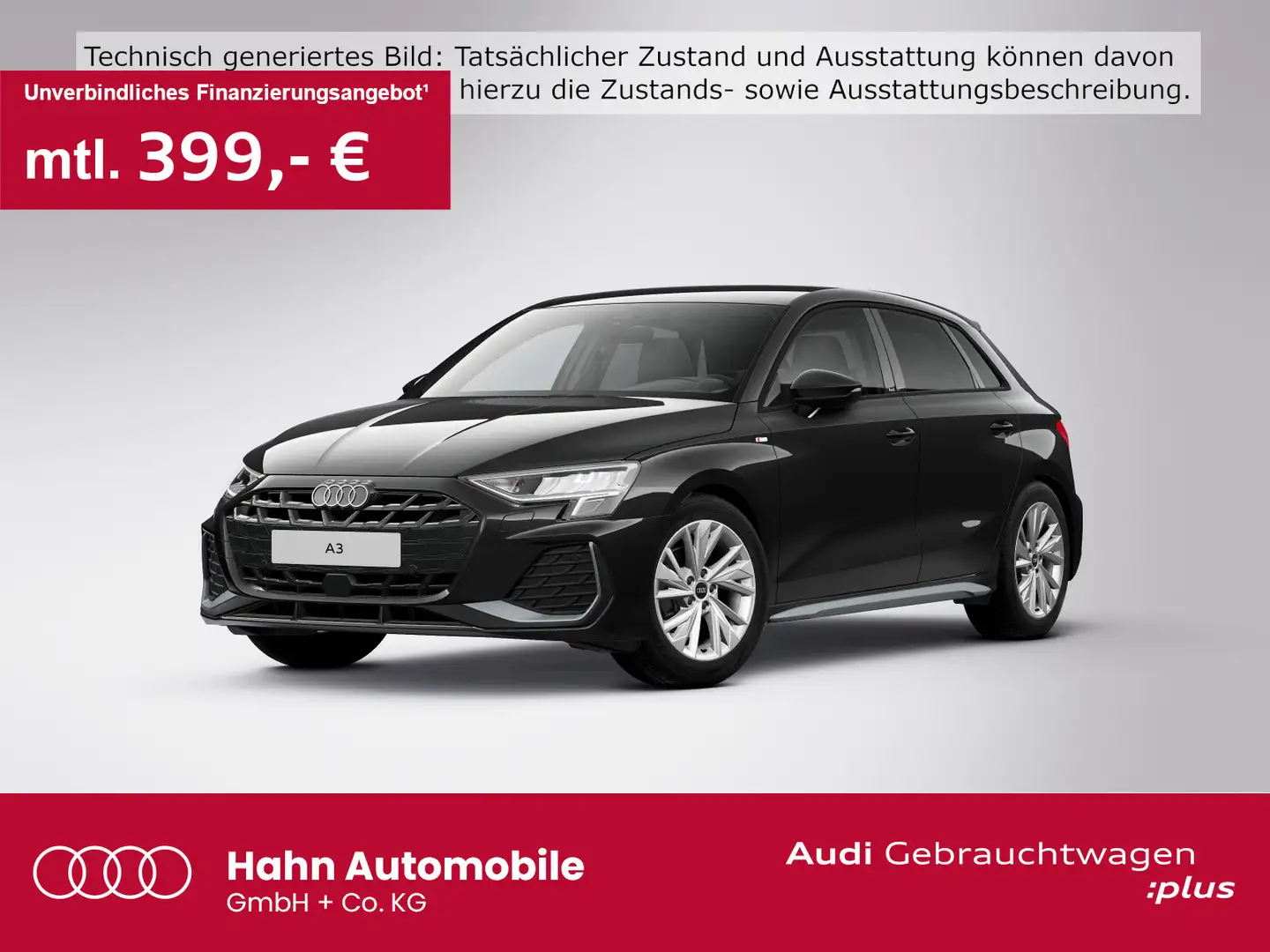 Audi A3 35TDI S-trc S-Line Virtual Navi CAM Schwarz - 1