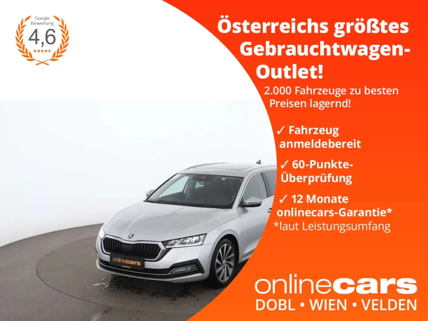 Skoda Octavia Combi 2.0 TDI Style MATRIX AHK SKY RADAR Silber - 1