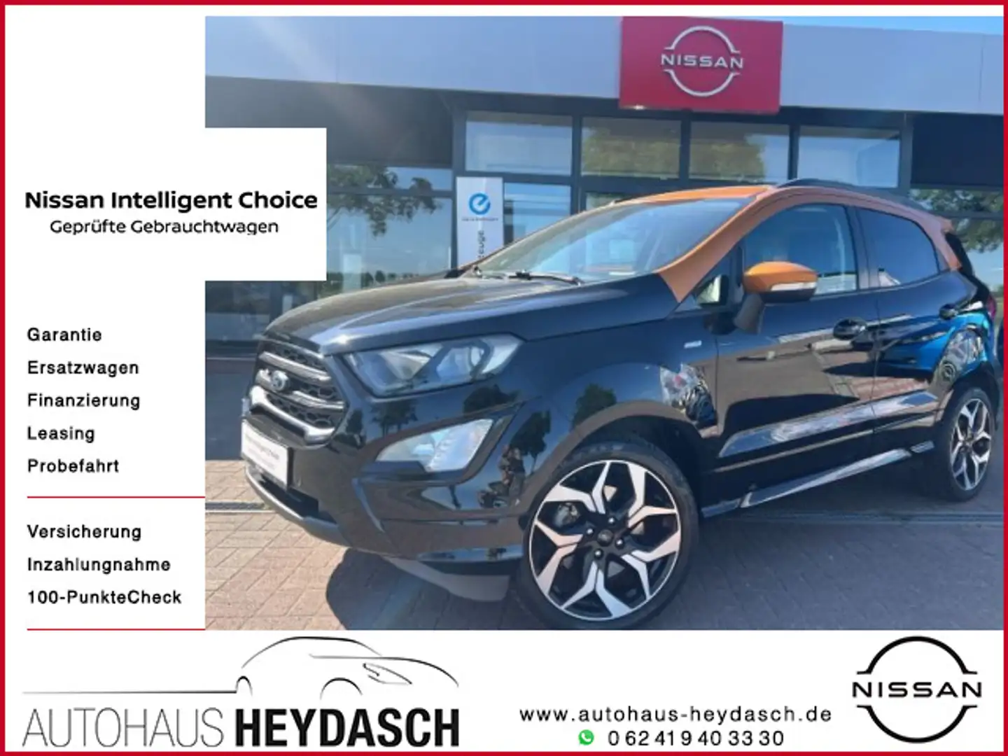 Ford EcoSport ST-Line *XENON*NAVI*TOP ZUSTAND*1. HAND Nero - 1