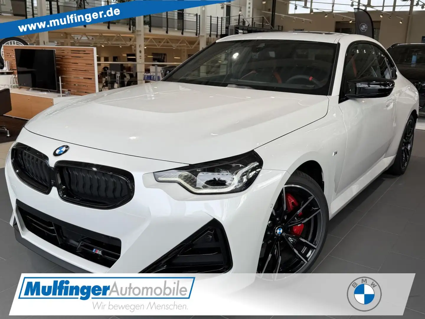BMW 240 Mi xDr.Coupé M Pro HUD ACC GlasD.P+ Lenkh.H/K Blanco - 1